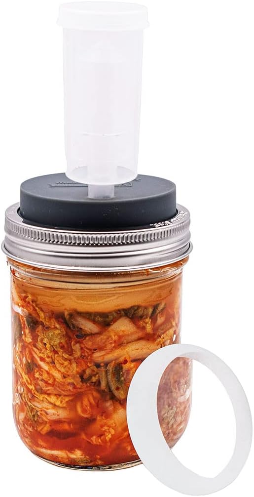 Wide Mouth Tempered Glass Fermentation Weights - 6 Pack for Lacto Fermenting in Mason, Ball, Canning Jars