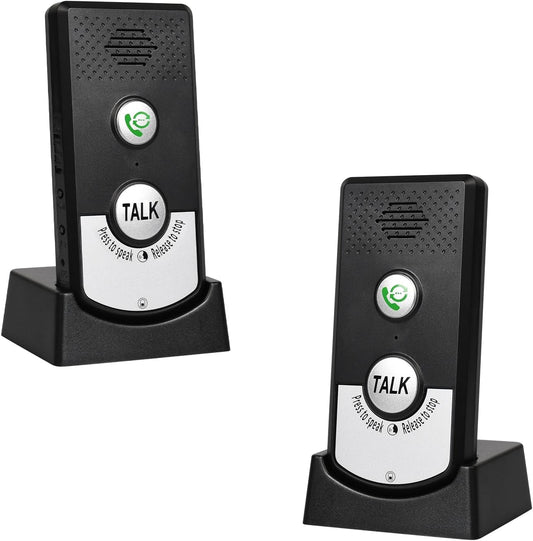 Wireless Intercom System for Home, Hospital, Hotel - 1000m Range, 2-Way Communication