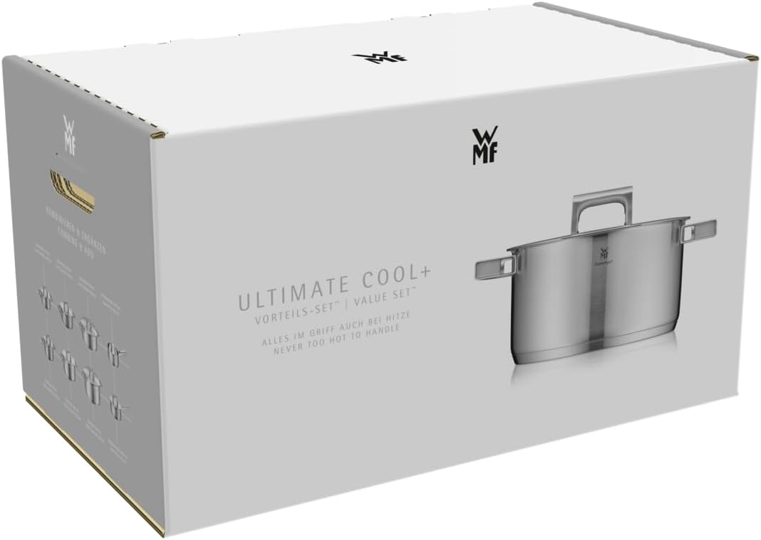 WMF Ultimate Cool 5-Piece Induction Saucepan Set - Stainless Steel, Uncoated, Dishwasher Safe