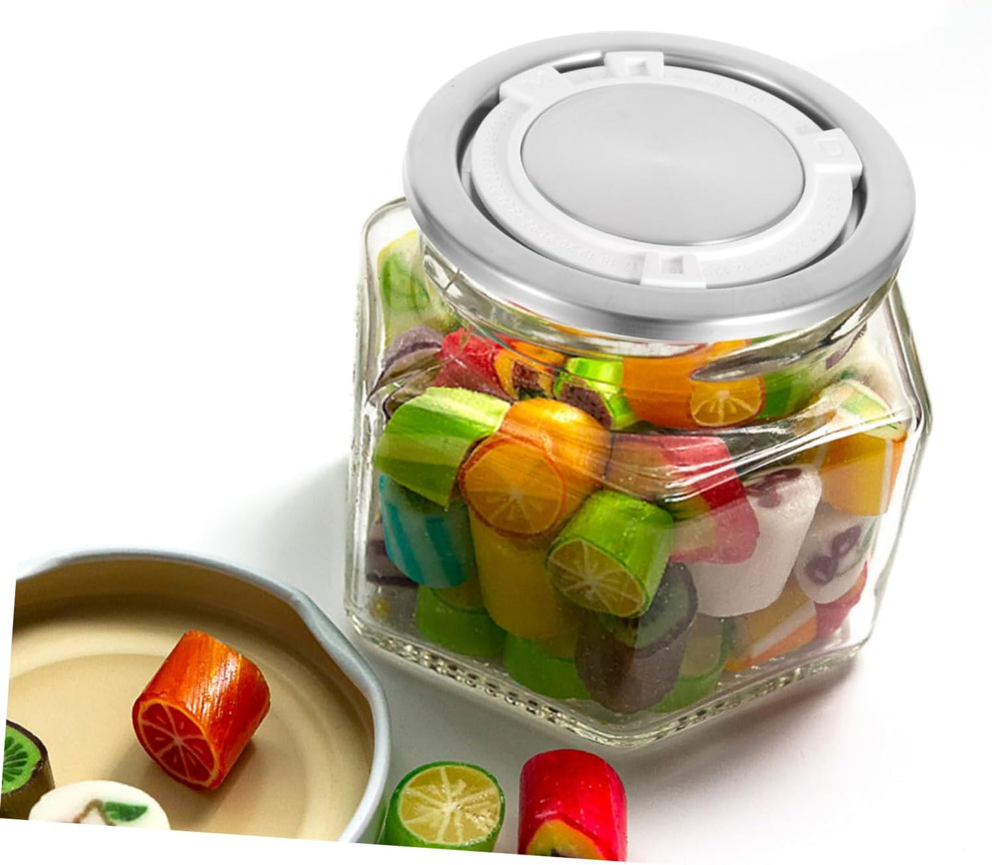 Wooden Ball Jar Lids Set - Stainless Steel Mason Jar Sealer for Wide Mouth Jars