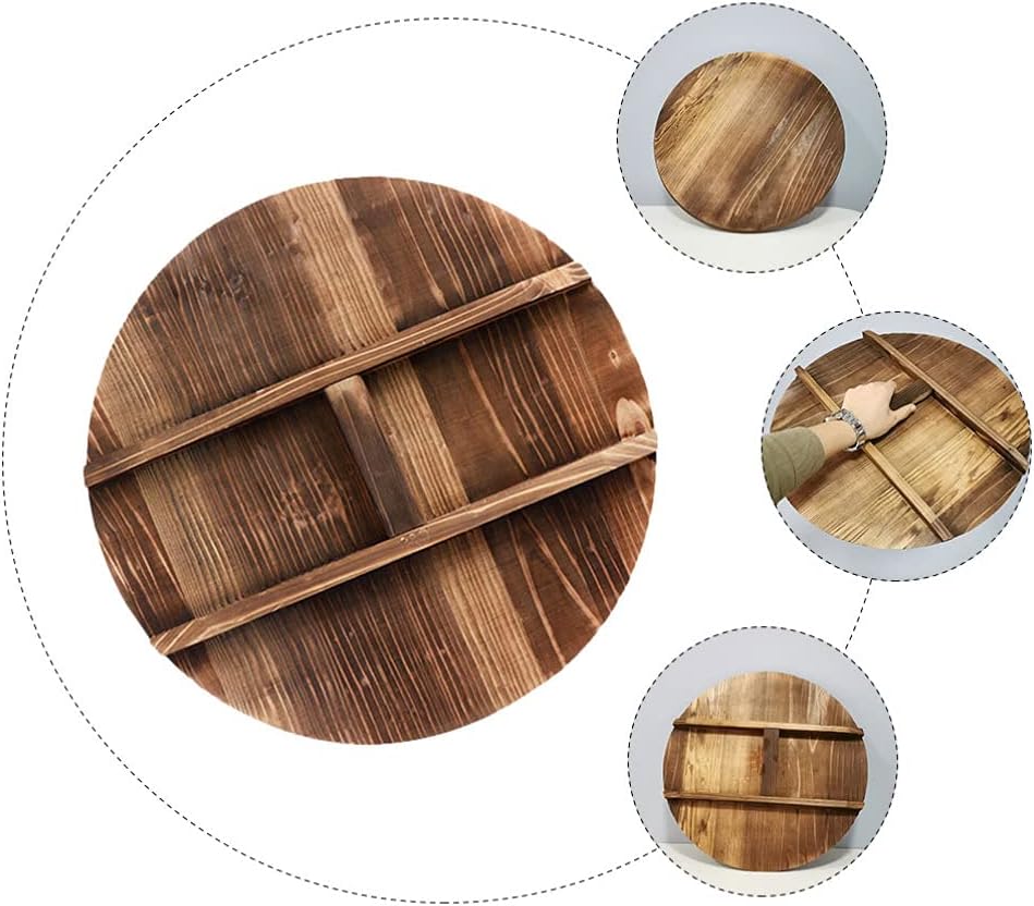 Wooden Pot Lid Splicing Pot Protection for Kitchen - Cabilock 1pc Wood Cooking Utensil