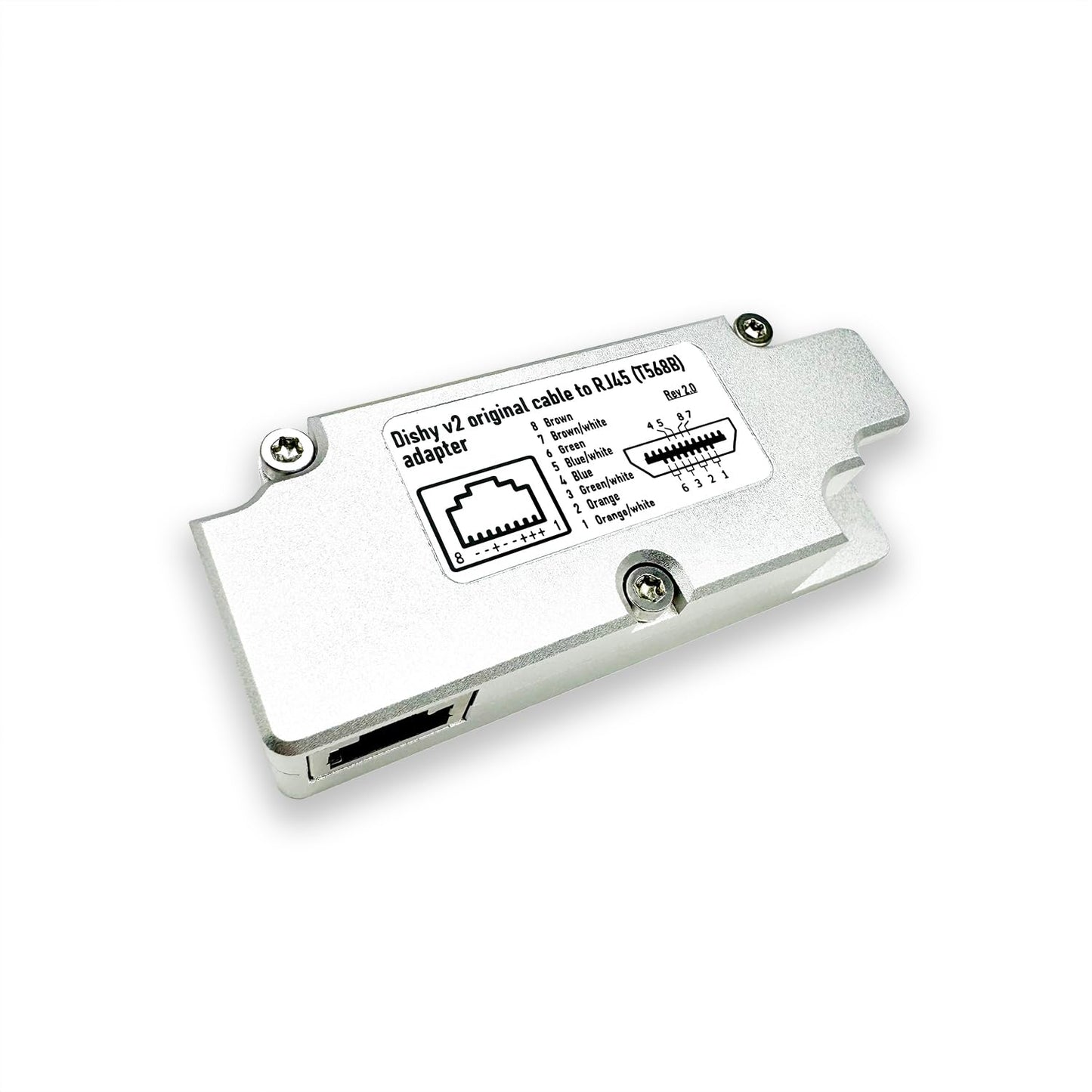 YAOSHENG Rectangular Dishy V2 Cable Adapter for Fast and Simple Connection to PoE Injector via RJ45