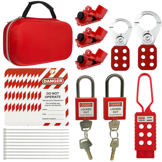 Youth Dance Lockout Tagout Kit with Universal Circuit Breaker Lock - OSHA Compliant Safety Padlock Set for Electrical Lockouts - WildKart
