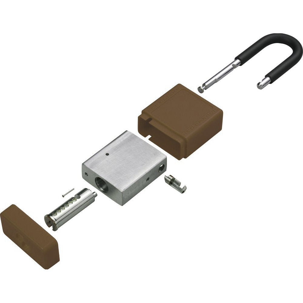 Zing Green Products 7060 RecycLock Safety Padlock in Brown with 3" Shackle and 1-3/4" Body - Keyed Different