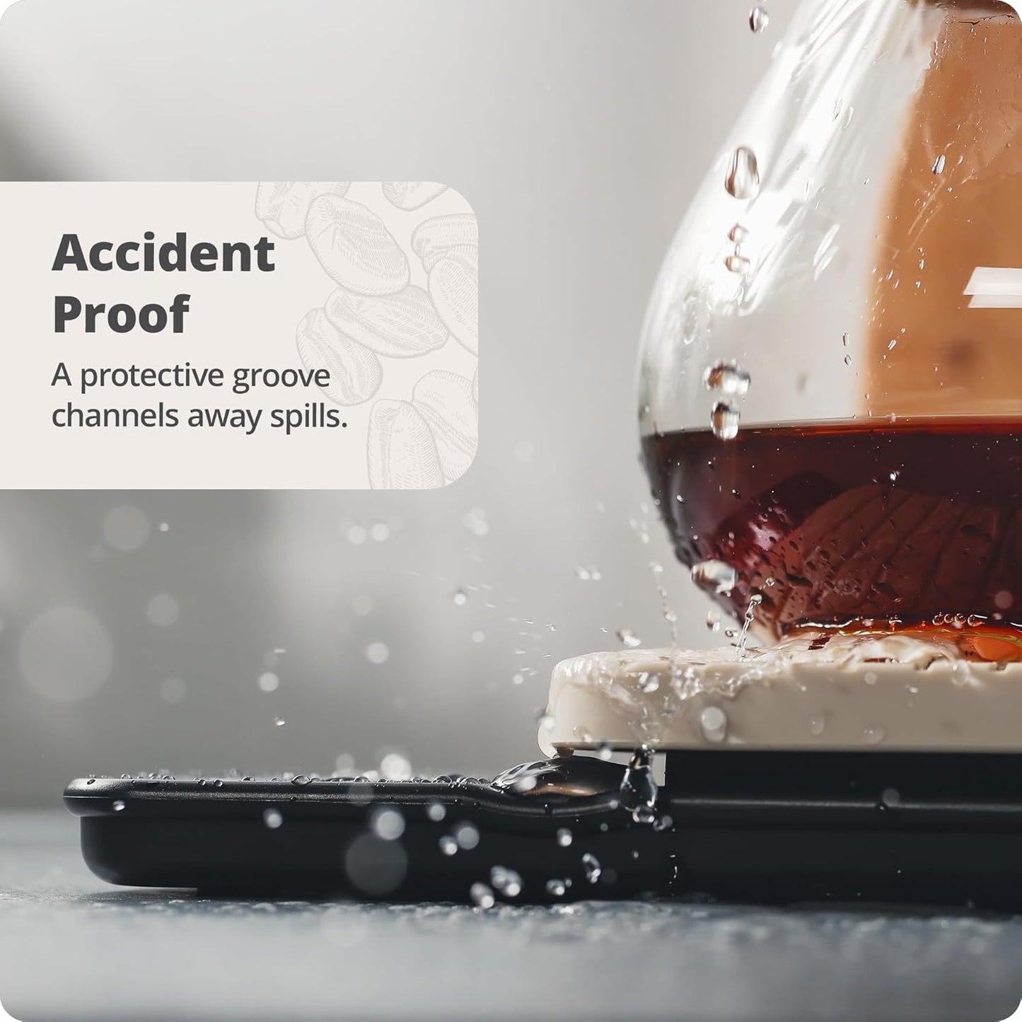 0.1g Precision Coffee Scale with Timer - 3kg Digital Scale for Pour-Over, Espresso, French Press - Birch Color