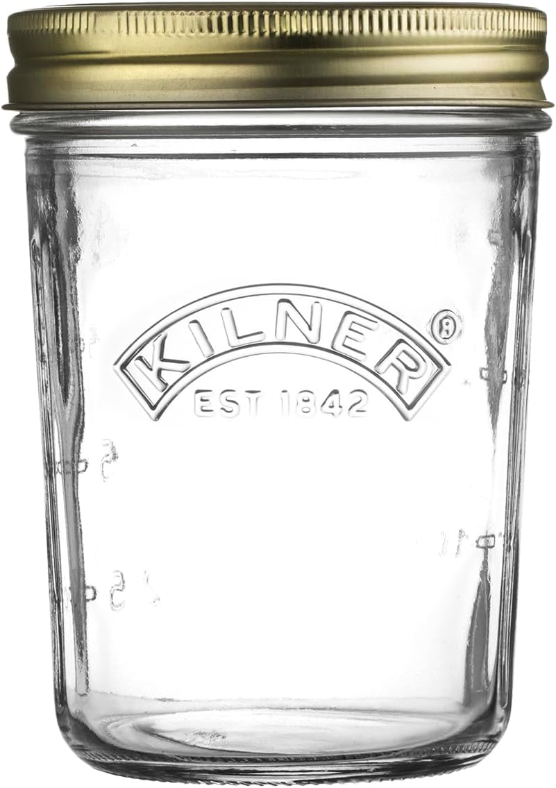 0.35 Litre Kilner Wide Mouth Preserve Jar - Ideal for Preserving Fruits and Vegetables