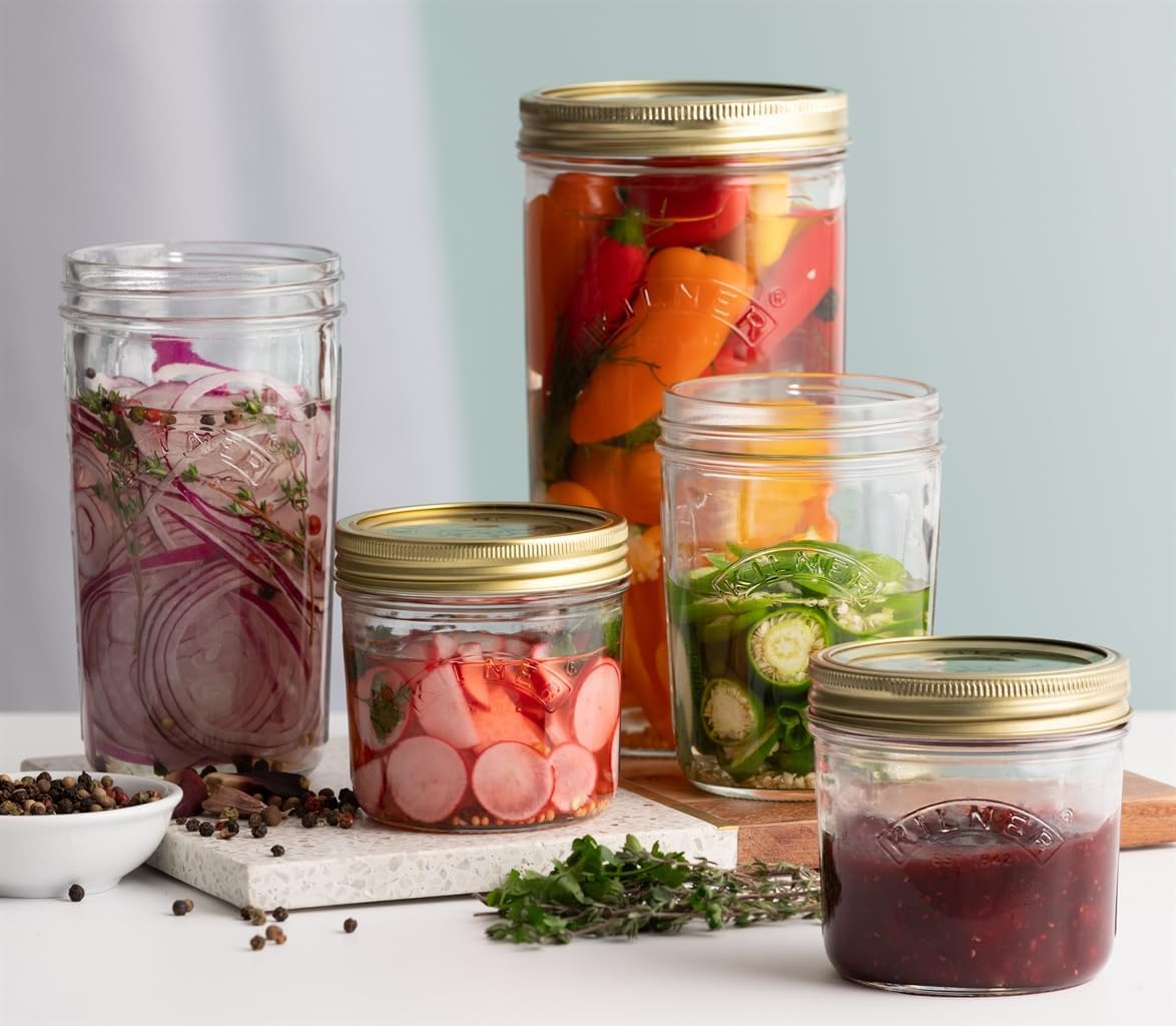 0.35 Litre Kilner Wide Mouth Preserve Jar - Ideal for Preserving Fruits and Vegetables