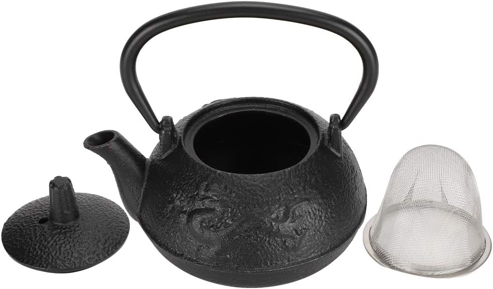 0.3L Japanese Style Cast Iron Teapot Kettle - Uncoated Water Kettle for Tea - Perfect Gift and Decoration