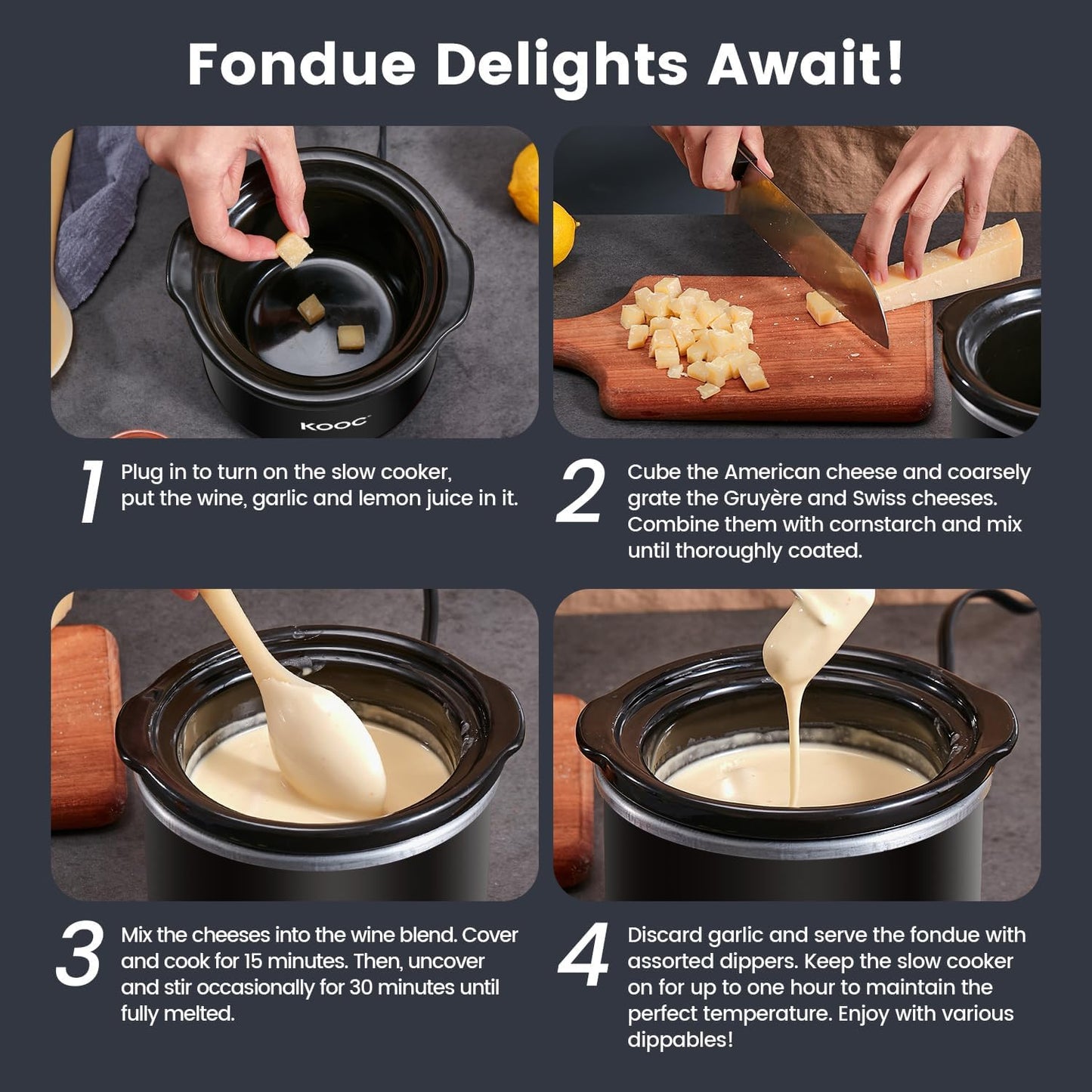 0.65 Quart Small Slow Cooker with Free Liners, Upgraded Ceramic Pot, Stainless Steel, Black