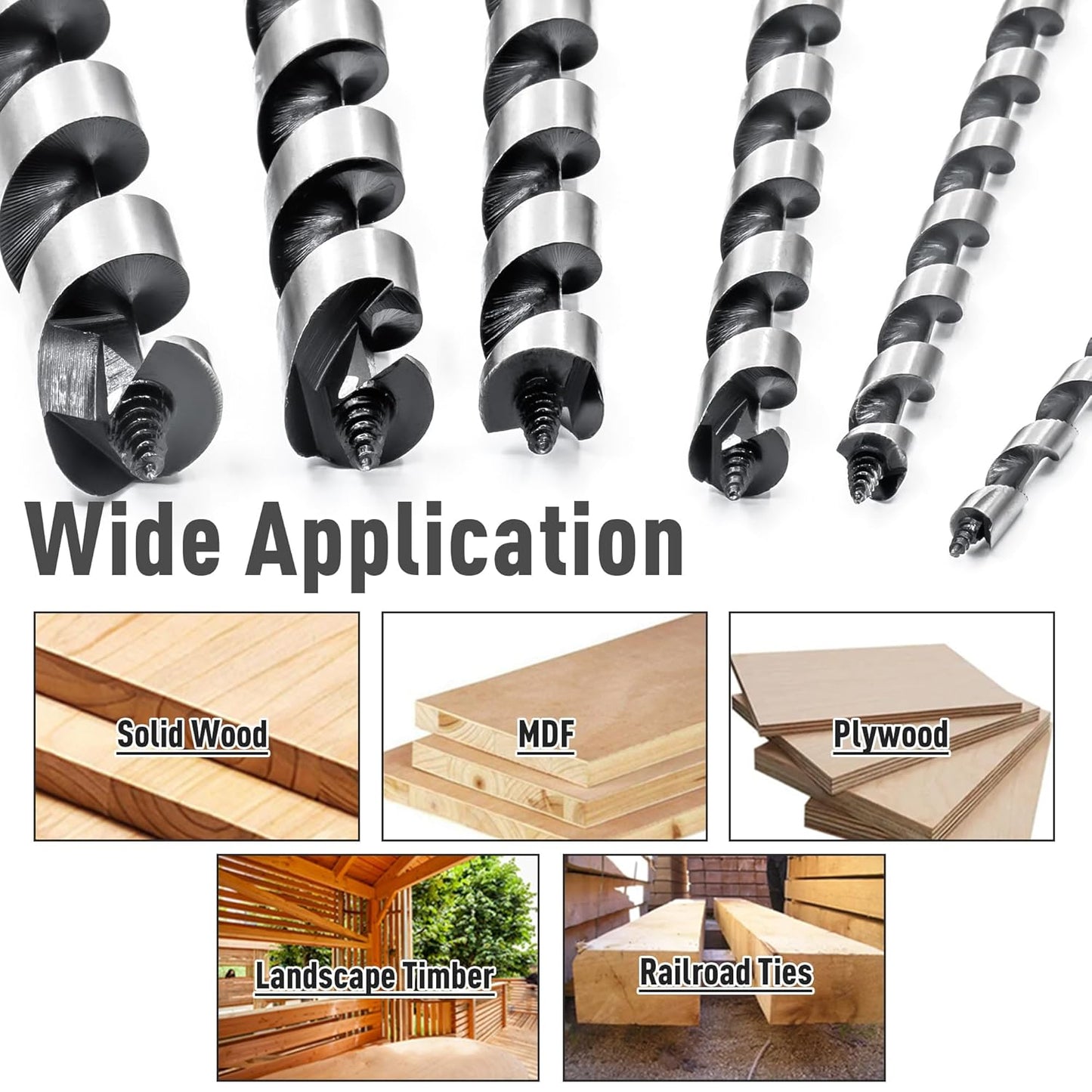 1-1/2 Inch x 12 Inch Long Auger Drill Bit for Wood - Hex Shank Ship Auger Drill Bit for Soft/Hard Wood, Plastic, Drywall