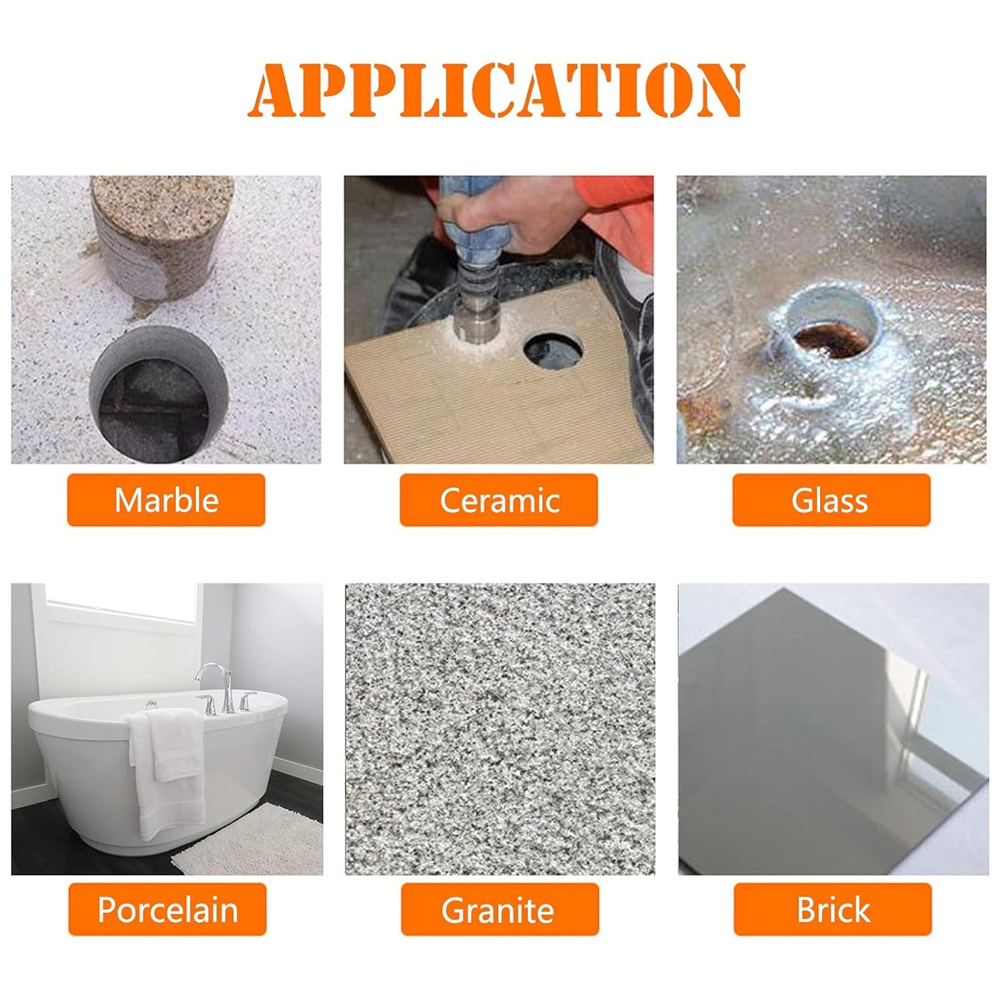 1-1/4" Diamond Hole Saw Drill Bits for Glass, Ceramic, Porcelain, Marble - 32mm Tile Hole Saw Cutters