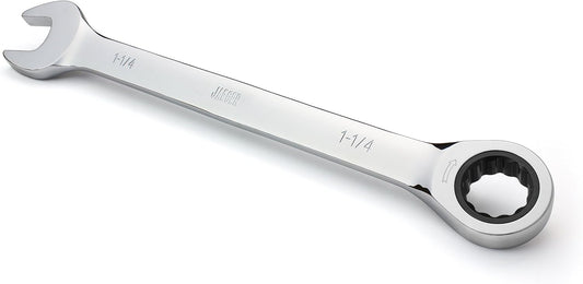 1 1/4 Inch Jaeger Ratchet Wrench with 135-Tooth Ratcheting Precision and Hardened Steel for Tight Space Projects