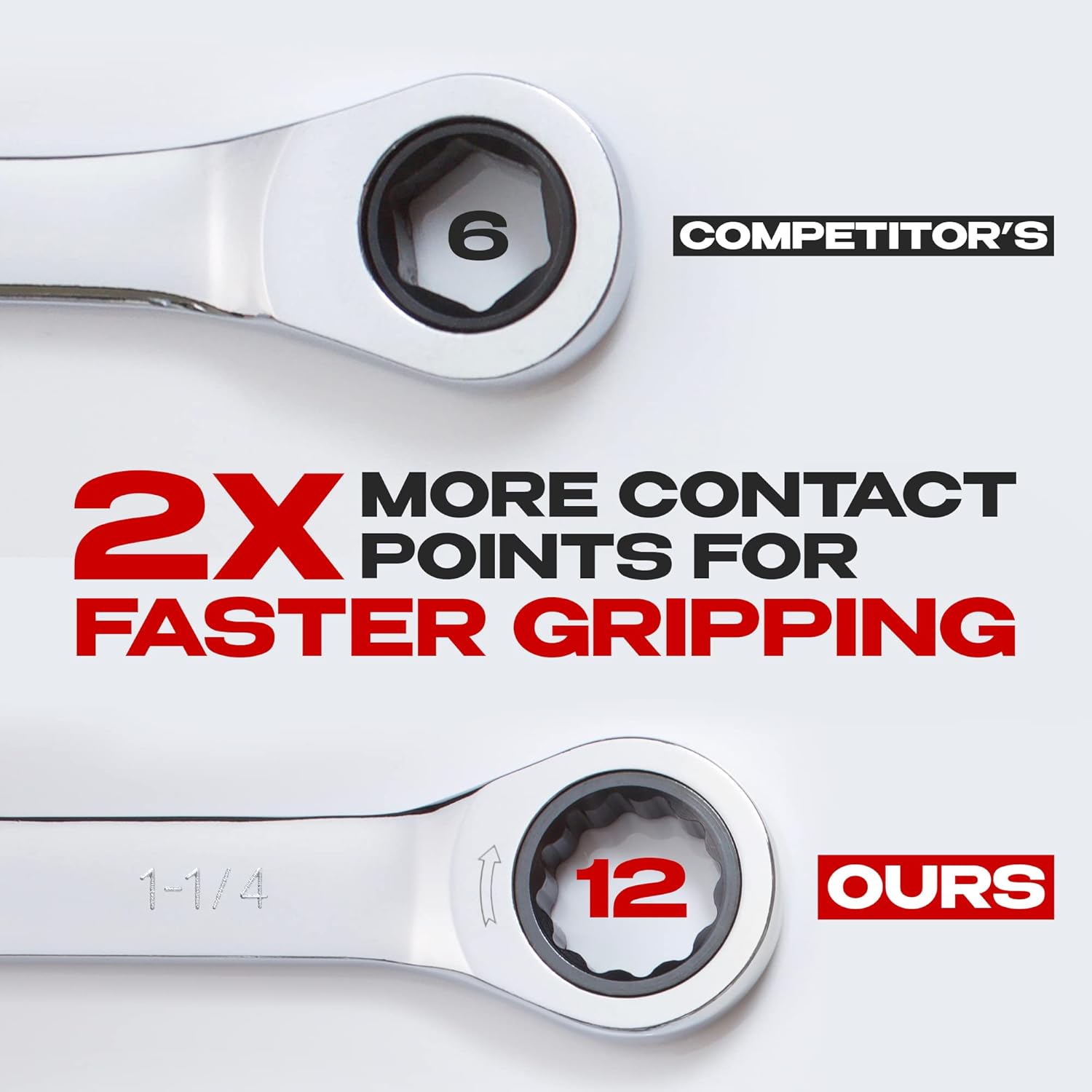 1 1/4 Inch Jaeger Ratchet Wrench with 135-Tooth Ratcheting Precision and Hardened Steel for Tight Space Projects