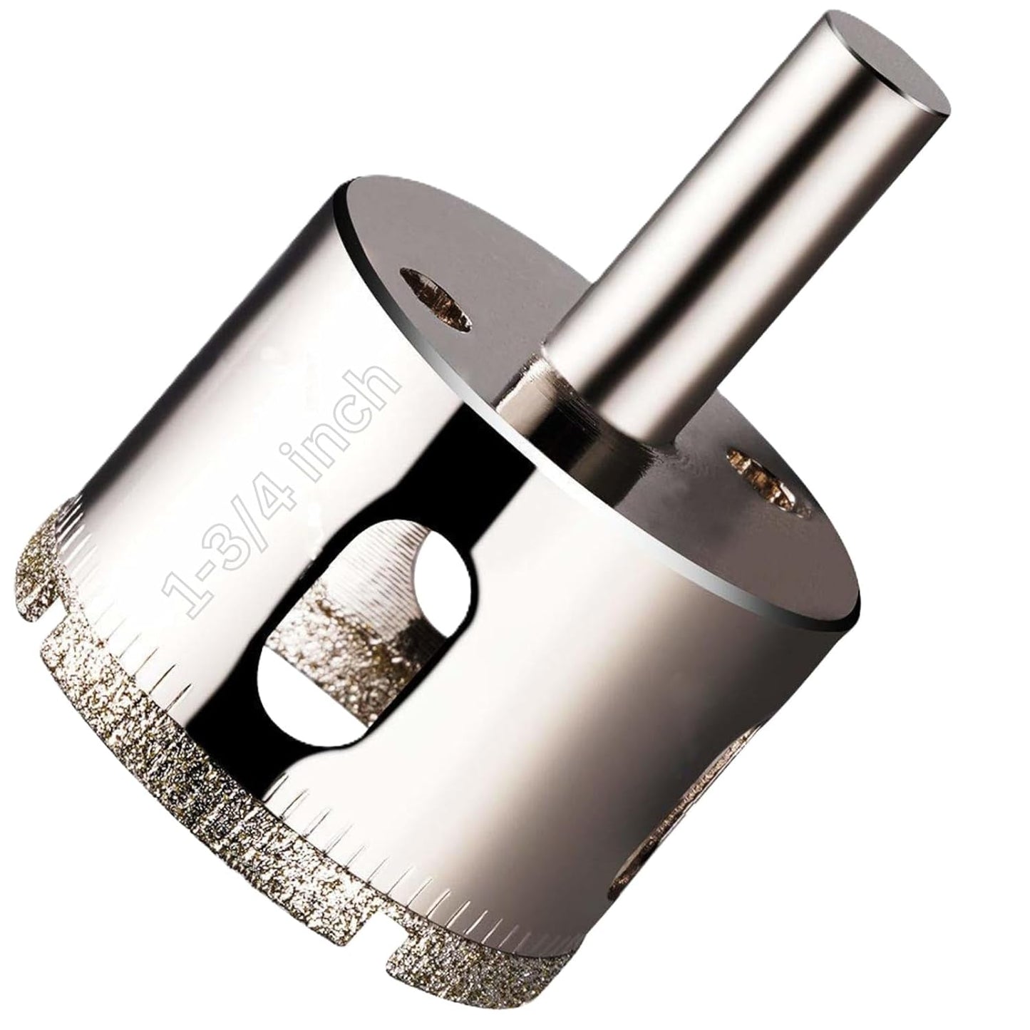 1-3/4" Diamond Hole Saw Drill Bit for Ceramic, Glass, Granite, and Tile - Circle Tile Cutter with Solid Steel Body and 3/8" Shank