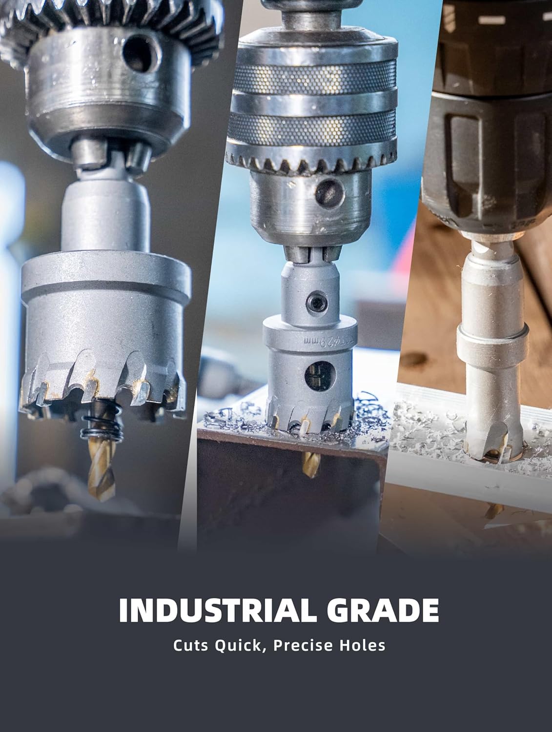 1-3/4" Highfire Carbide Hole Saw for Cutting Stainless Steel, Metal Sheet, and Aluminum Alloy with Pilot Drill Bit