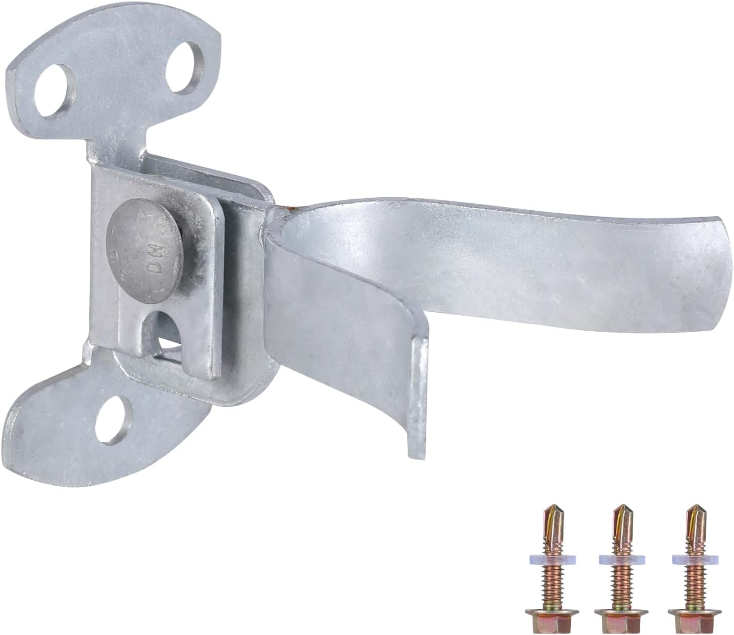 1-3/8" Chain Link Fence Gate Latch with Padlock Hole, Wall Mount Fork Latch - Secure Outdoor Gate Locks for Fence