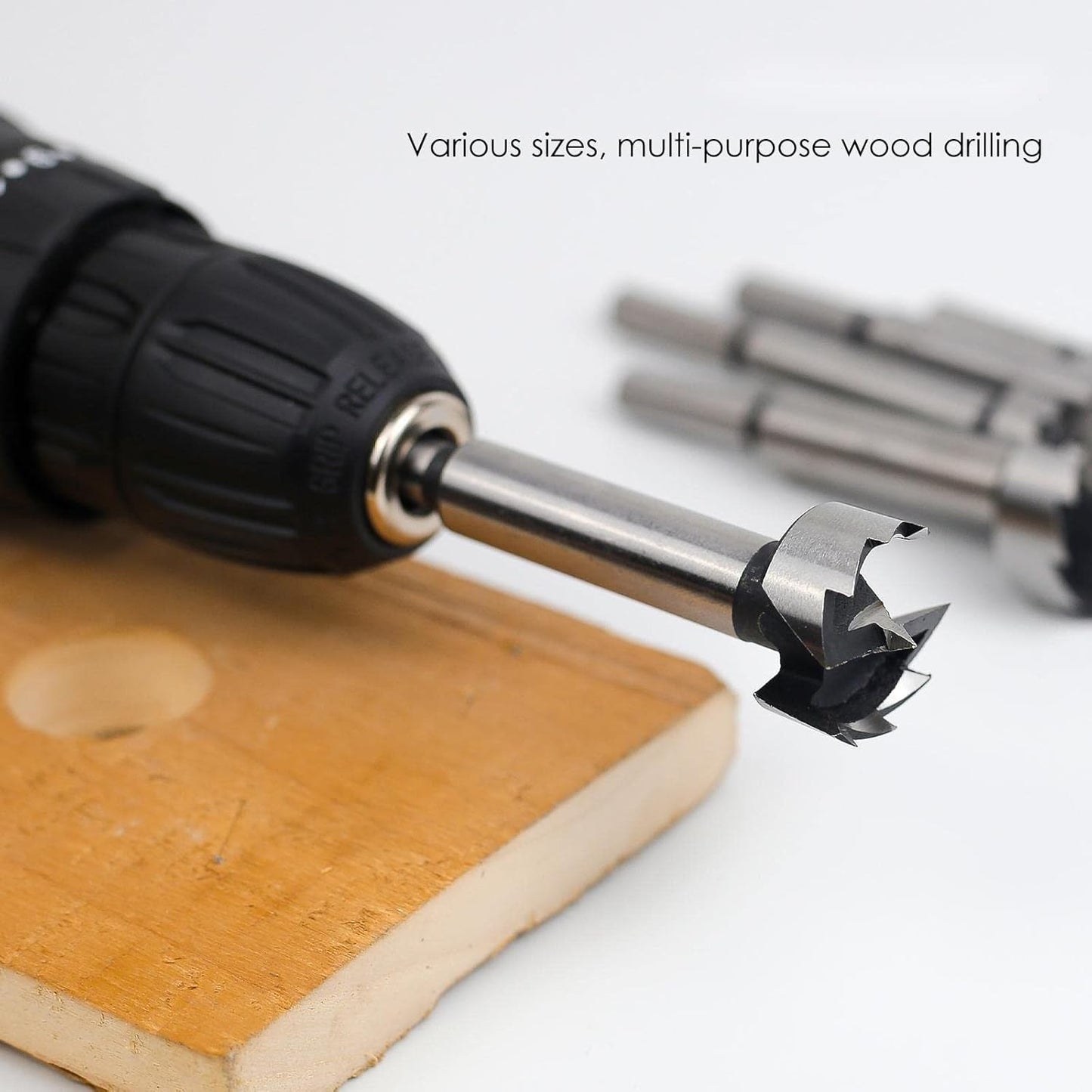 1" BAIDETS Forstner Drill Bit with Round Shank for Woodworking