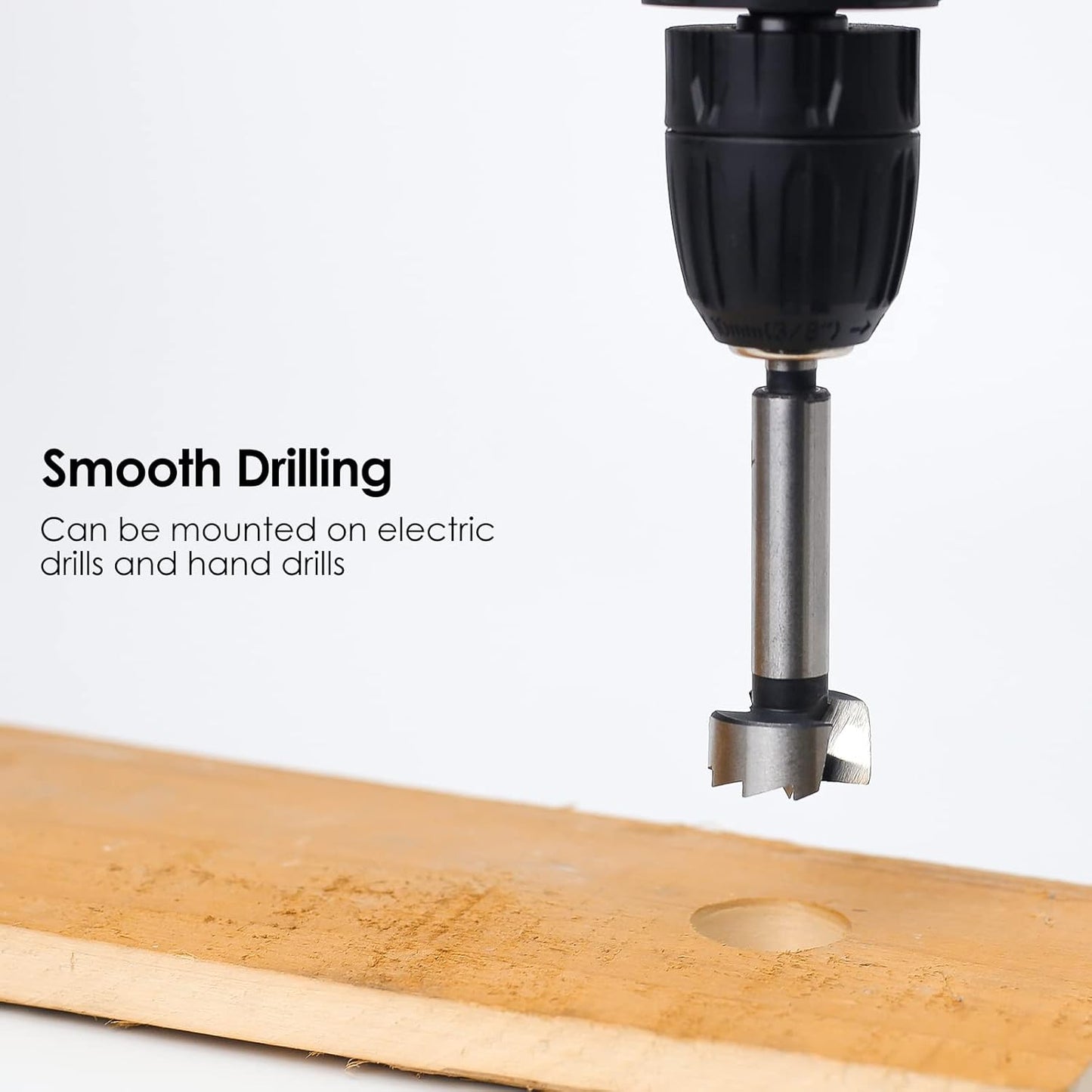 1" BAIDETS Forstner Drill Bit with Round Shank for Woodworking