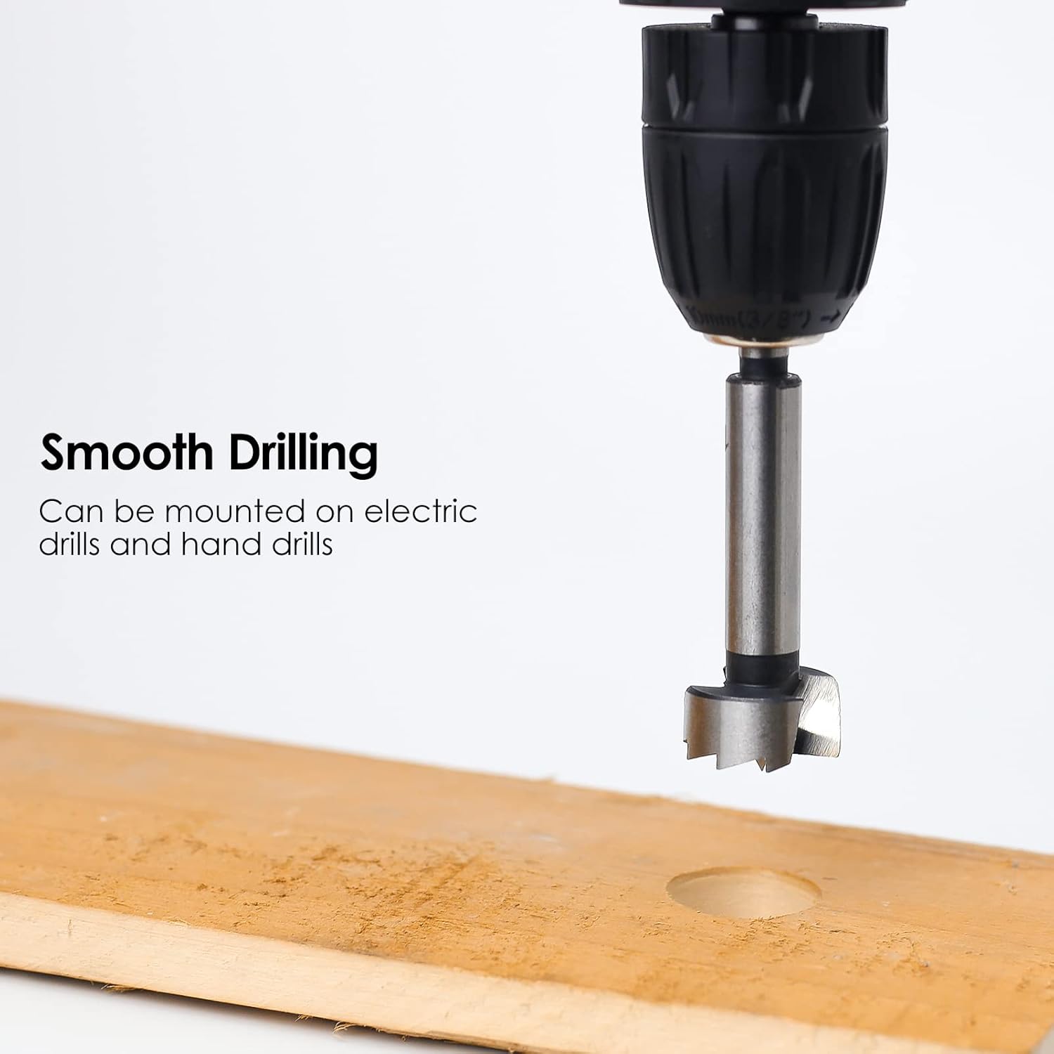 1" BAIDETS Forstner Drill Bit with Round Shank for Woodworking