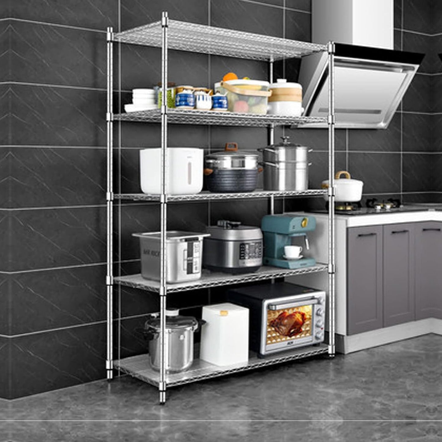 1" Diameter Connectors for Coarse Thread Wire Shelving Parts - 4 Pack Post Extension Kit