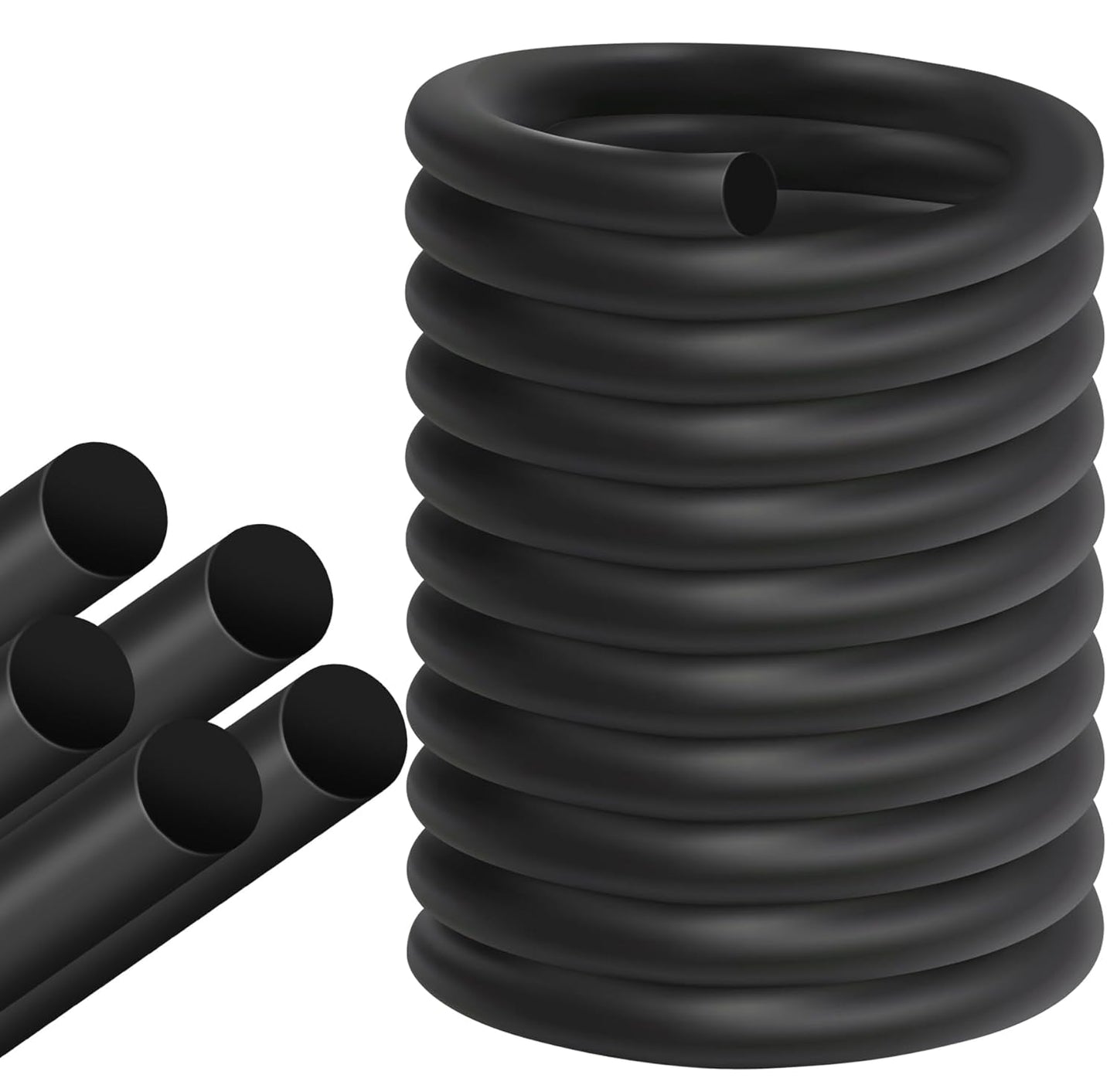 1" EPDM Rubber Backer Rod - 20' Caulk Saver for Concrete Joints & Gaps - Door/Window Weather Stripping Seal - Black