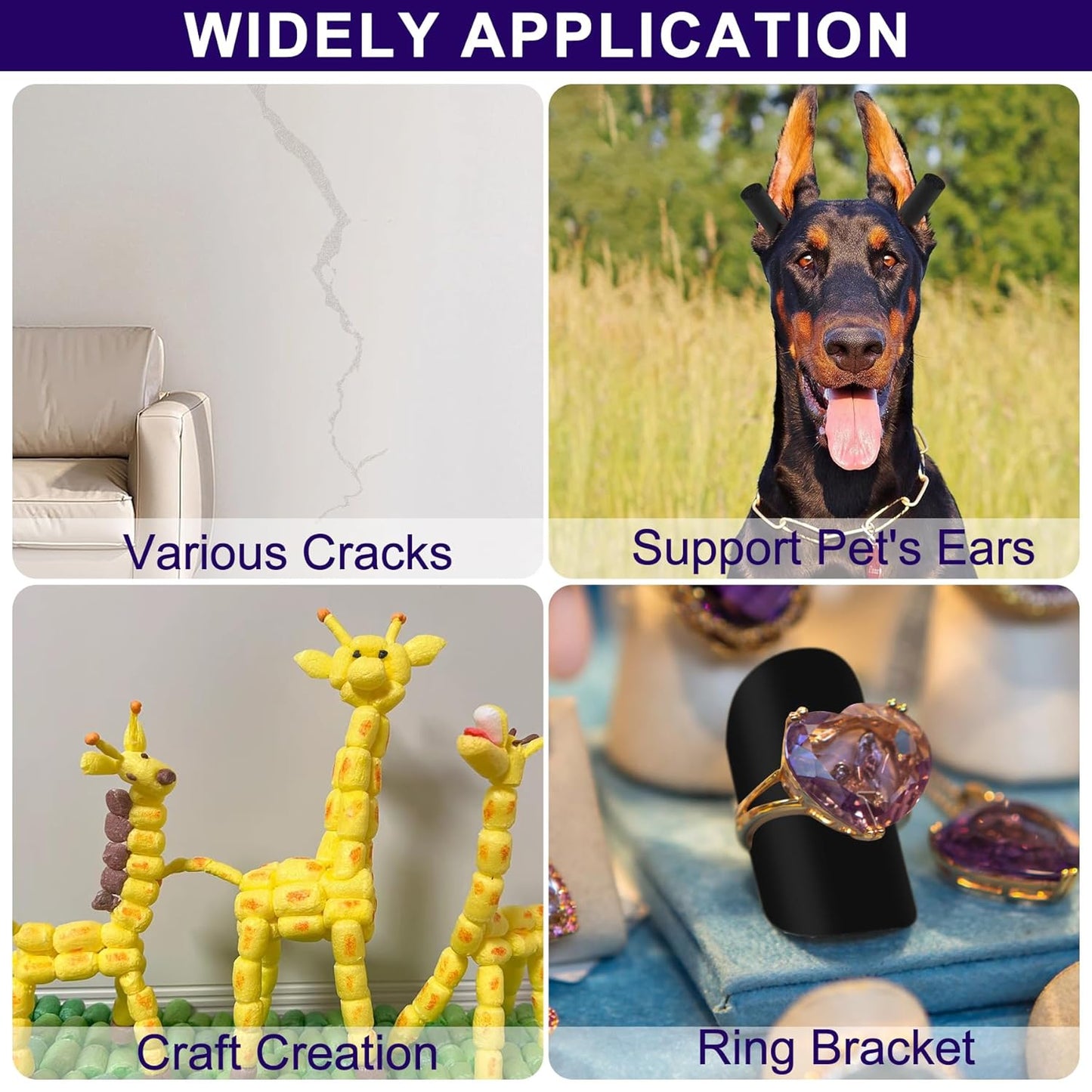 1" EPDM Rubber Backer Rod - 20' Caulk Saver for Concrete Joints & Gaps - Door/Window Weather Stripping Seal - Black