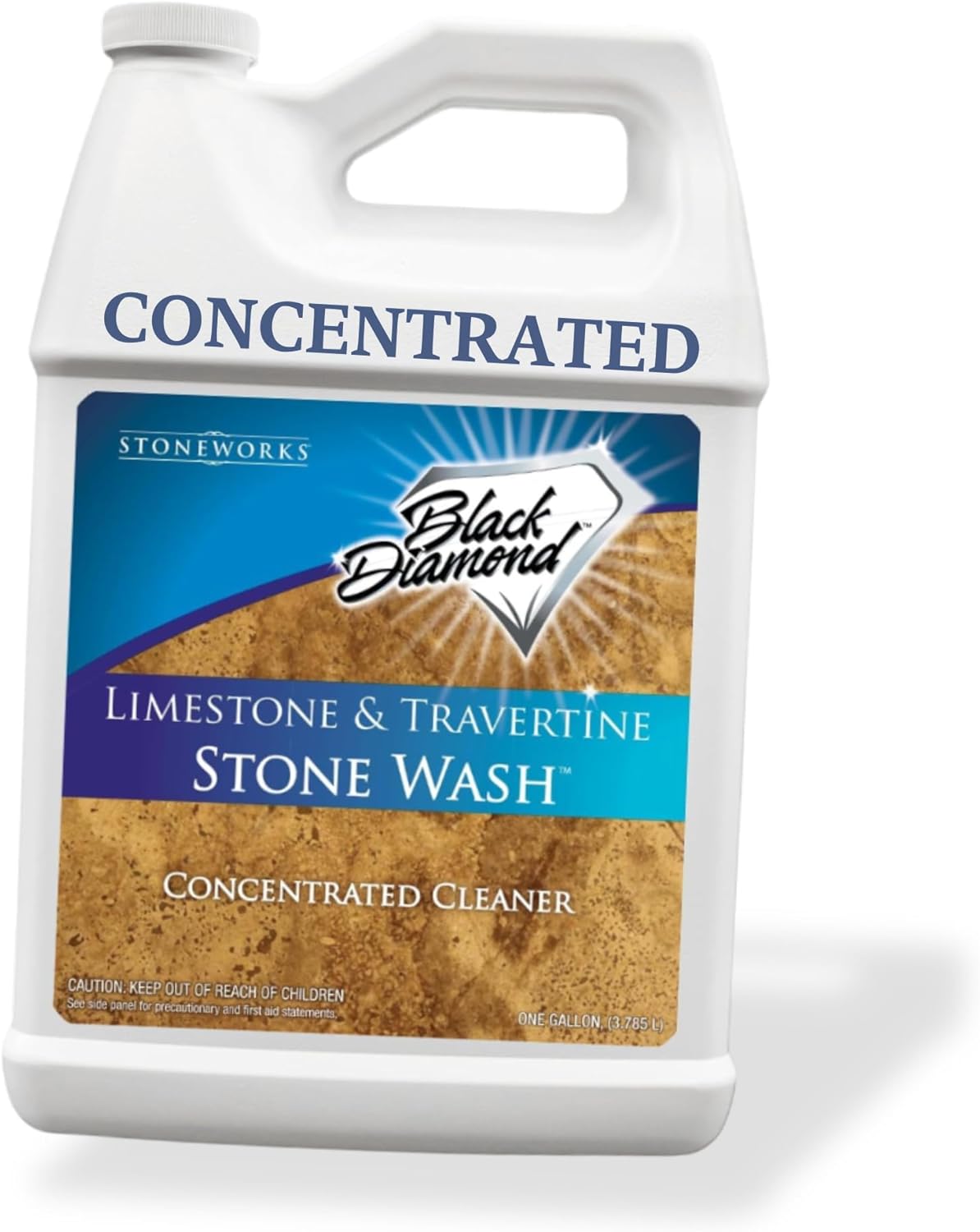 1-Gallon Concentrated PH Neutral Natural Stone Cleaner for Limestone, Slate, Travertine, and Marble - Shower & Floor Cleaner by Black Diamond Stoneworks