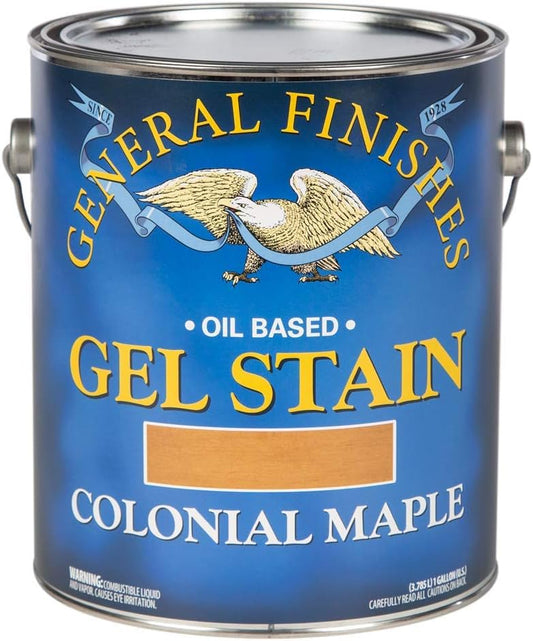 1 Gallon General Finishes Colonial Maple Oil-Based Gel Stain
