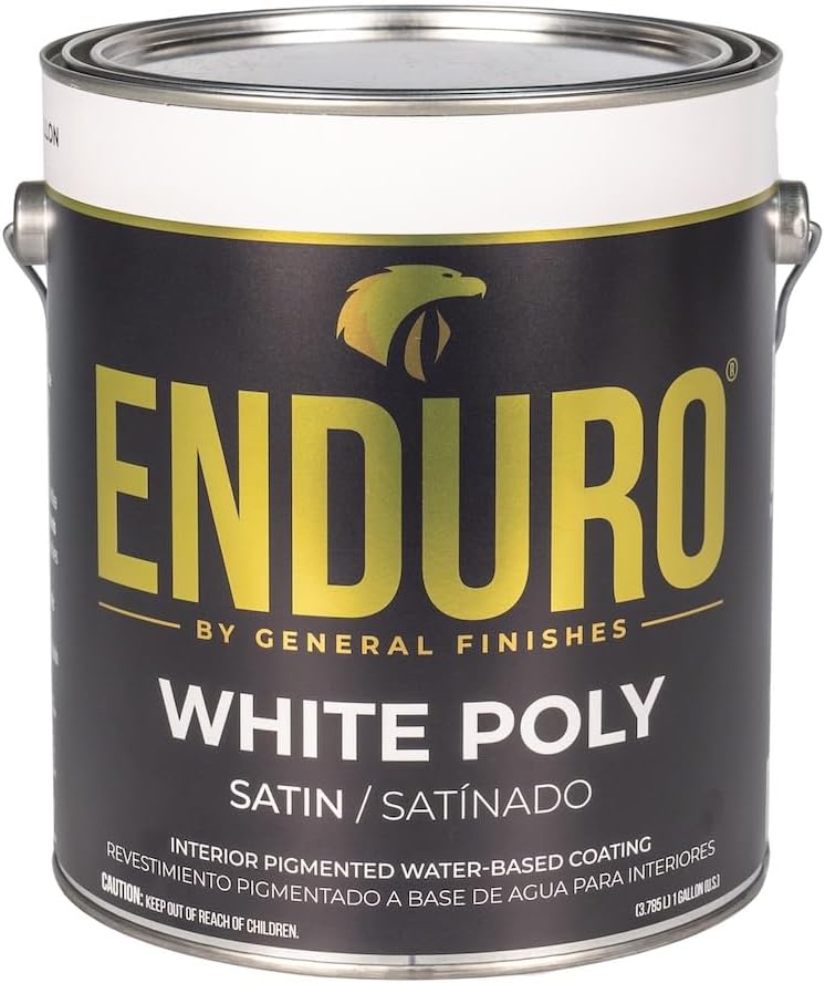 1 Gallon General Finishes Satin White Polyurethane Water Based Finish