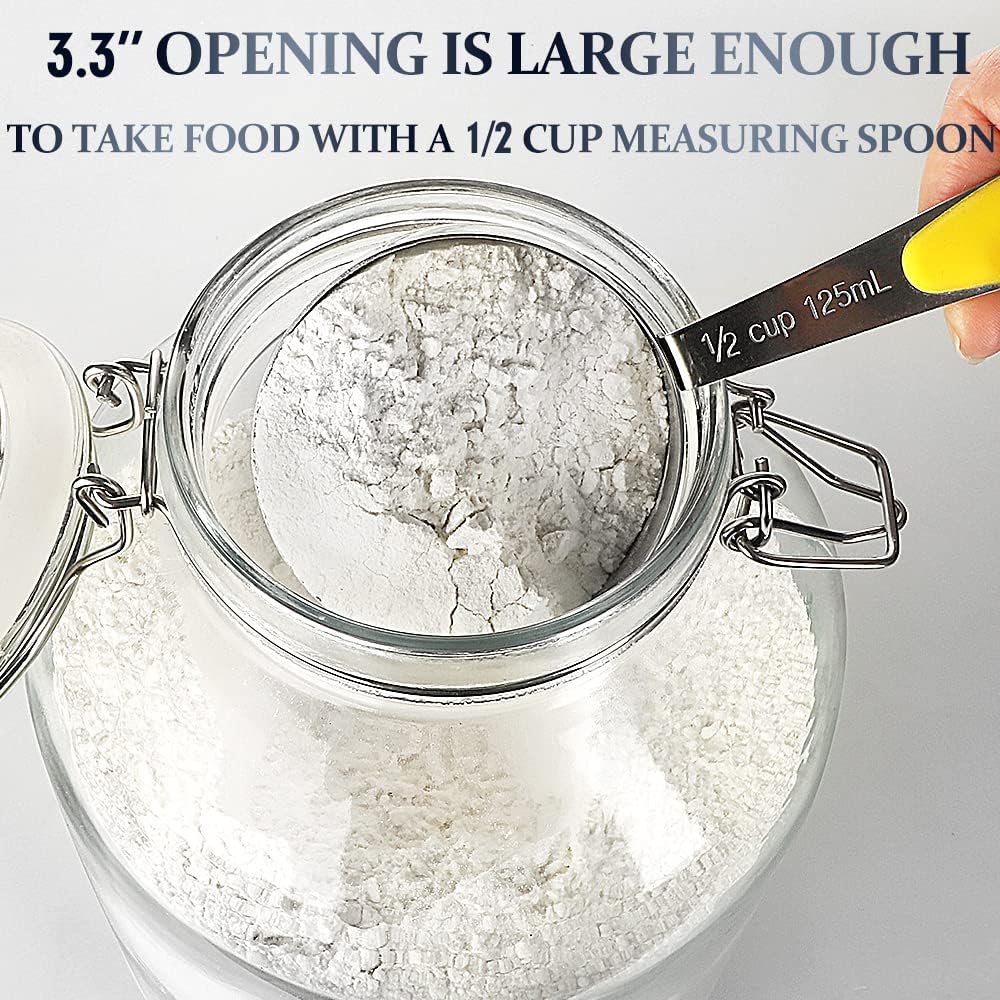 1 Gallon Glass Jar with Airtight Lid for Pickling, Kombucha, Limoncello, Sun Tea - Includes Extra Gasket