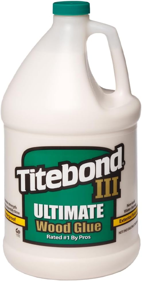 1-Gallon Titebond 1416 III Ultimate Wood Glue for Strong Bonds