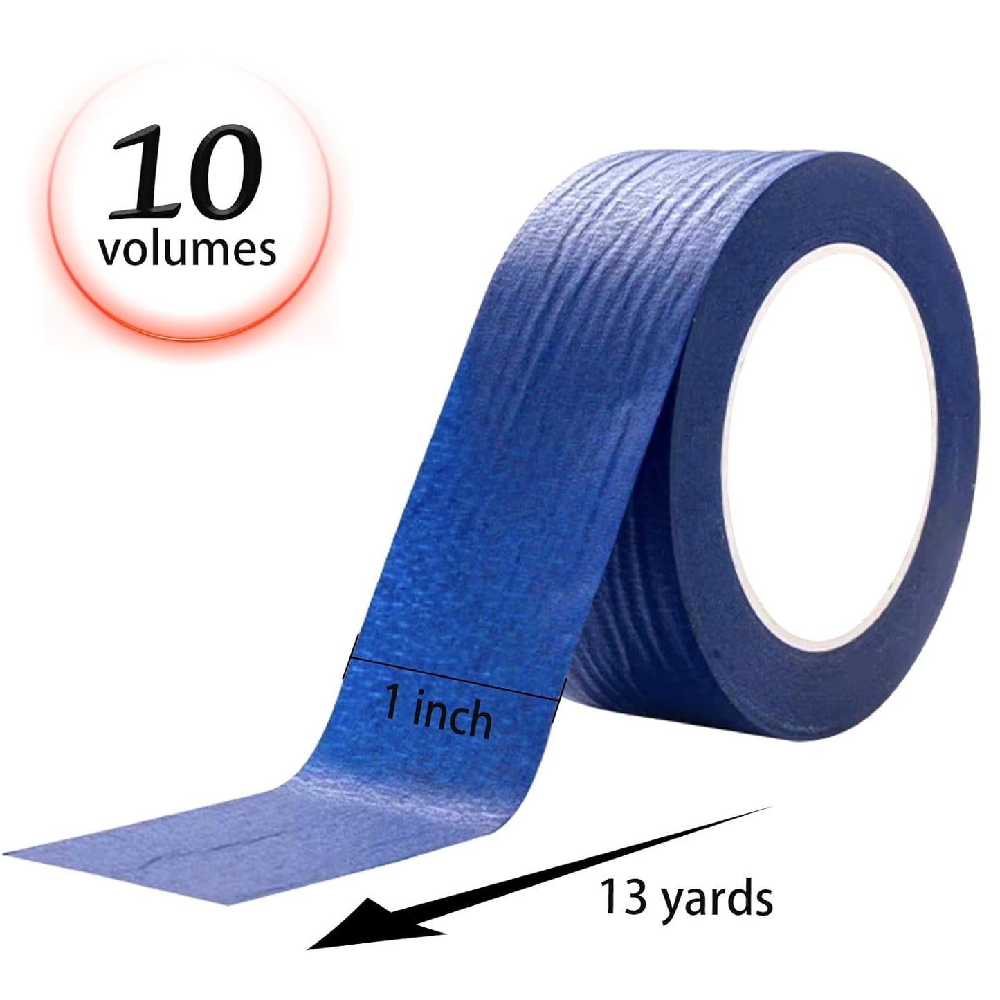 1 Inch Blue Painters Tape - 10 Rolls, 390 Feet Total - School Supplies, Arts and Crafts