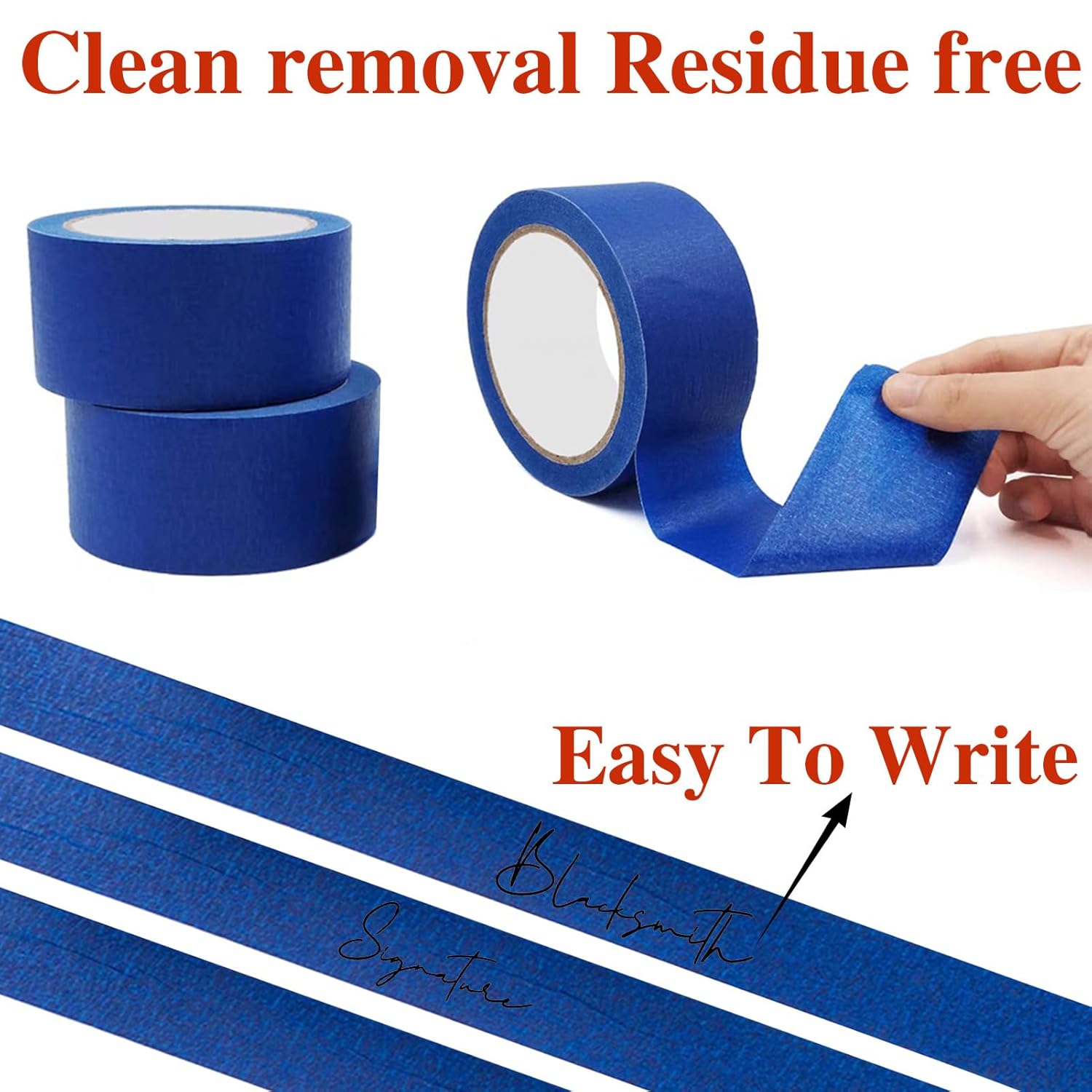 1 Inch Blue Painters Tape - 10 Rolls, 390 Feet Total - School Supplies, Arts and Crafts