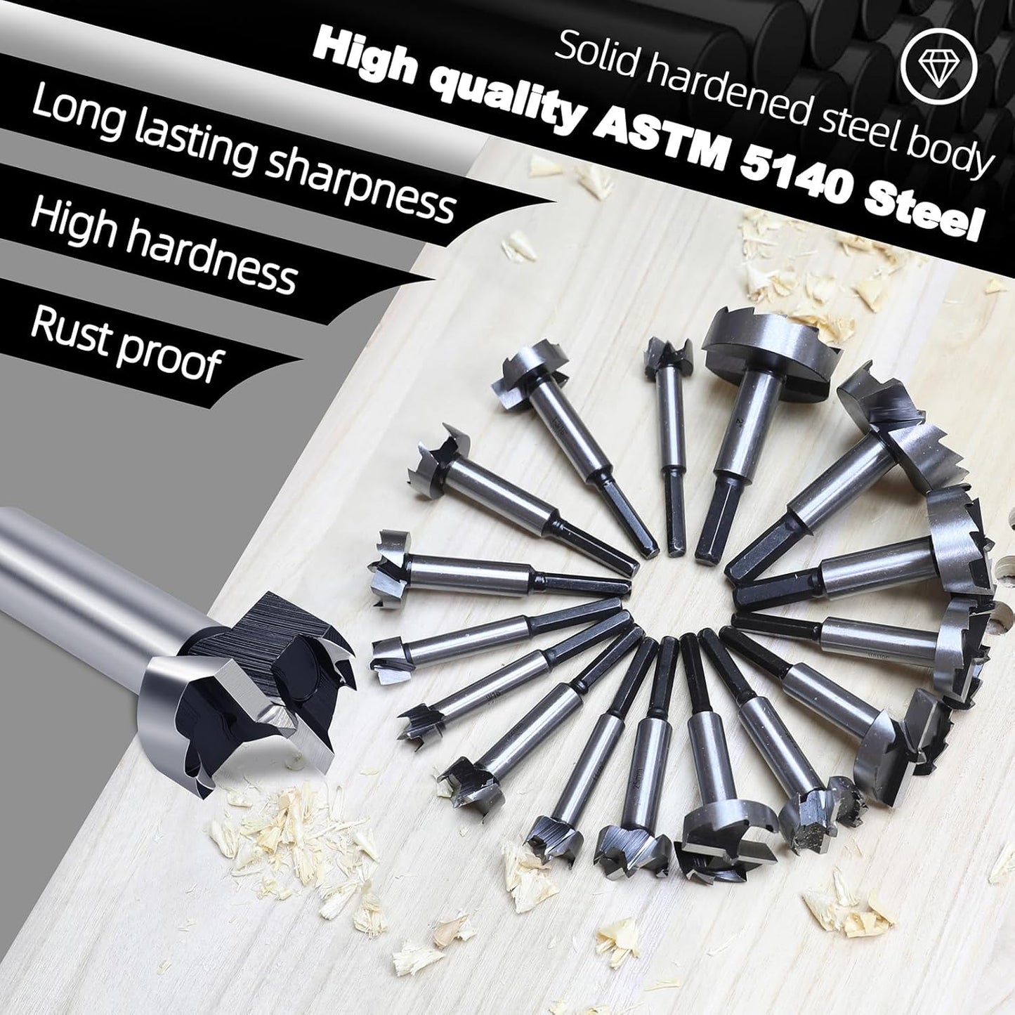 1 Inch Forstner Drill Bit for Woodworking - Perfect Tool for Wood, Plywood, and Plastic - Woodworking Hinge Cutter