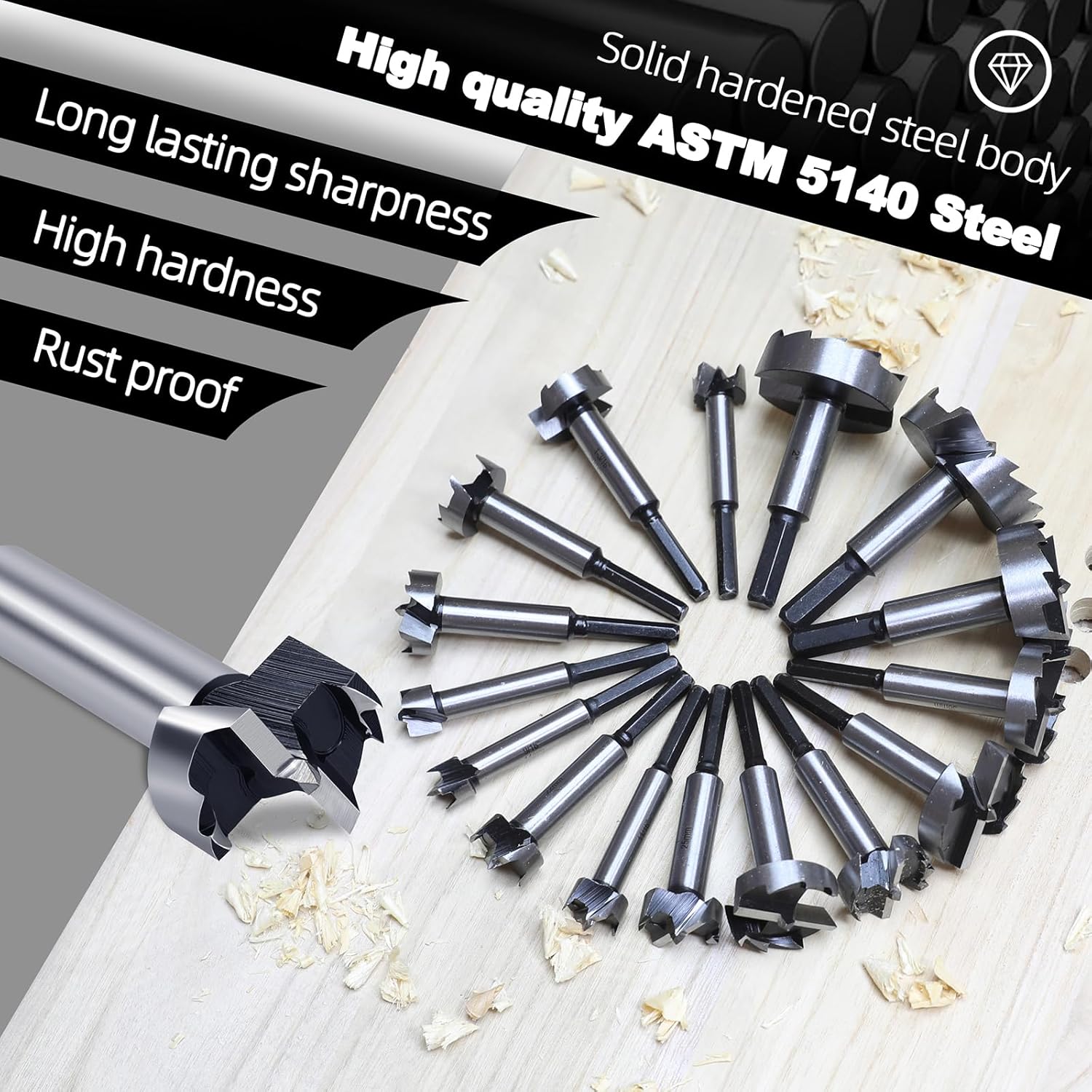 1 Inch Forstner Drill Bit for Woodworking - Perfect Tool for Wood, Plywood, and Plastic - Woodworking Hinge Cutter