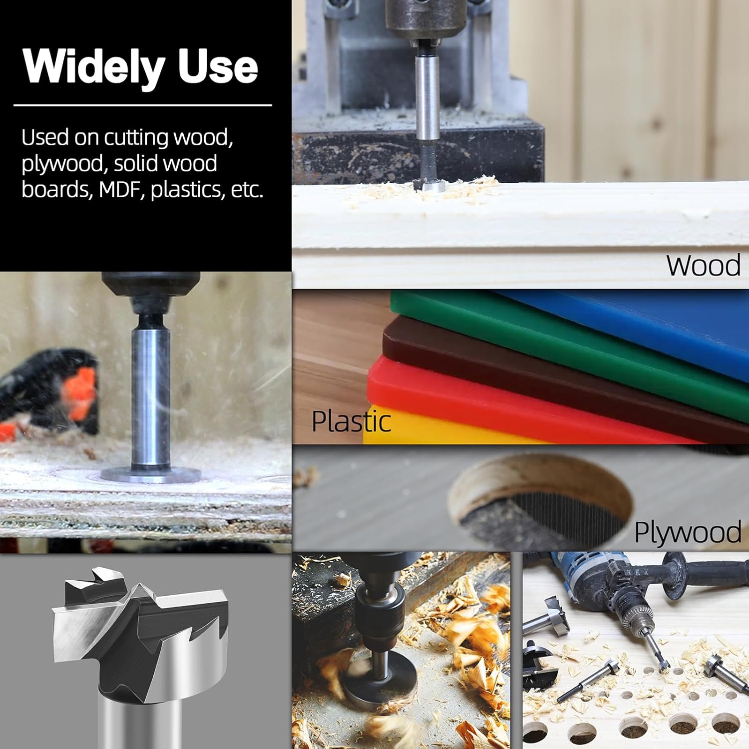 1 Inch Forstner Drill Bit for Woodworking - Perfect Tool for Wood, Plywood, and Plastic - Woodworking Hinge Cutter