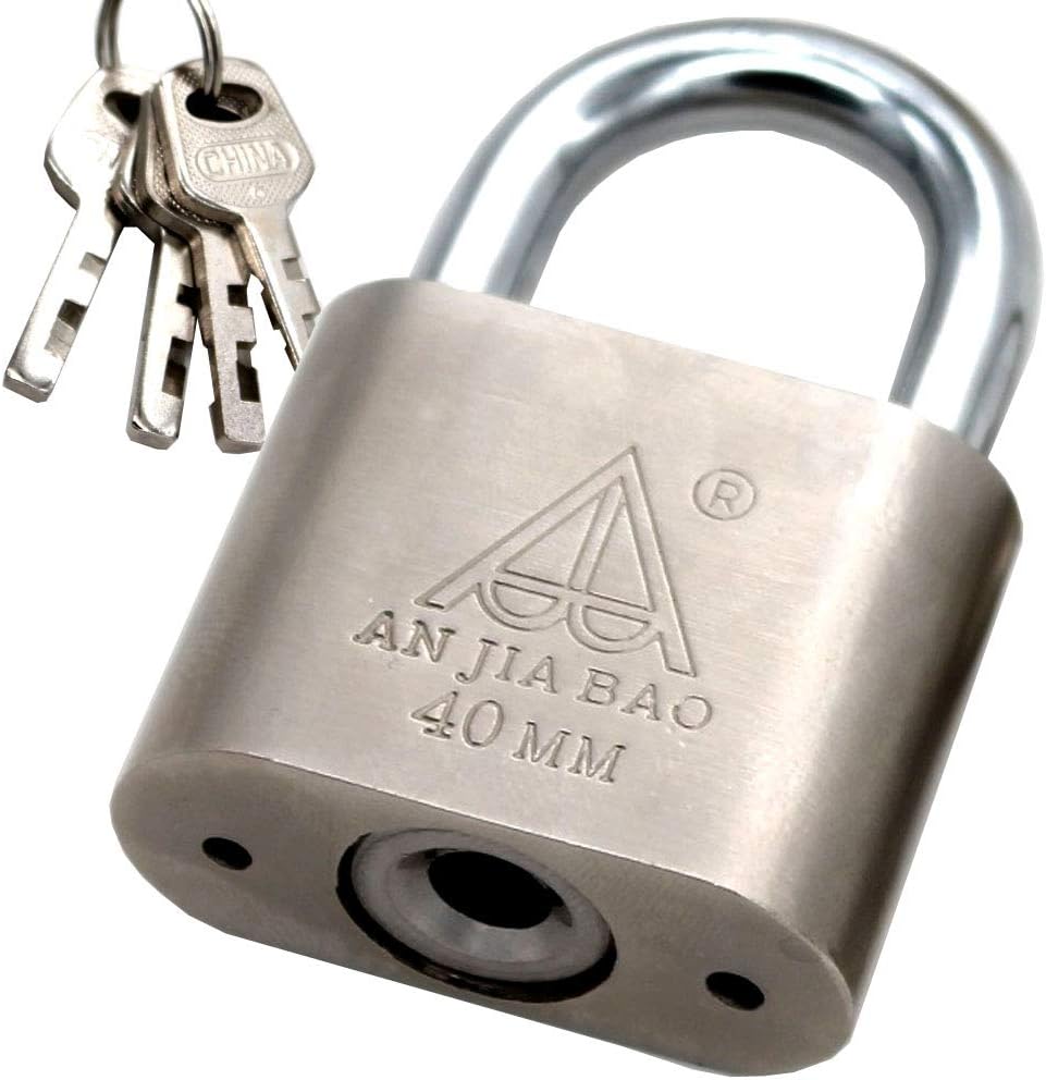 1-inch Shackle Chrome Steel Body Keyed Different Padlock with 1.5-inch Width - WildKart