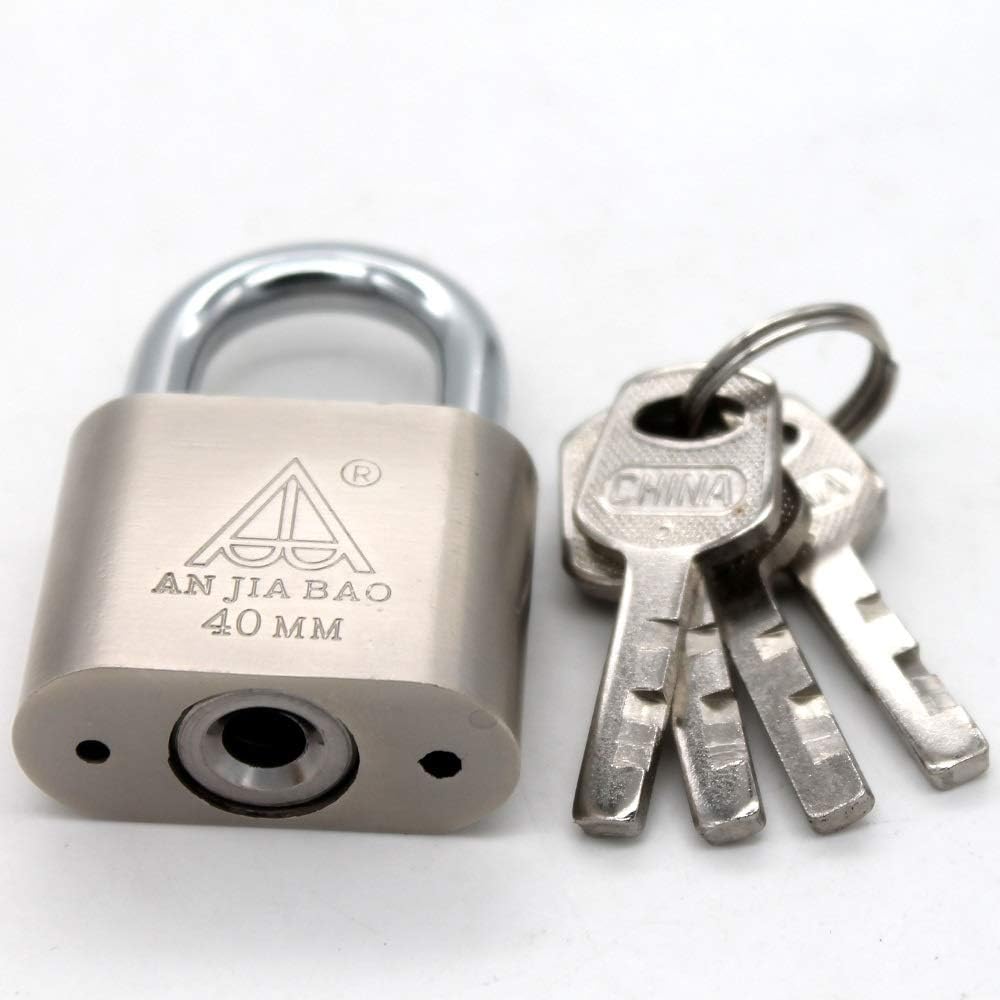 1-inch Shackle Chrome Steel Body Keyed Different Padlock with 1.5-inch Width - WildKart