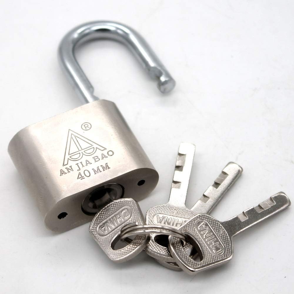 1-inch Shackle Chrome Steel Body Keyed Different Padlock with 1.5-inch Width - WildKart