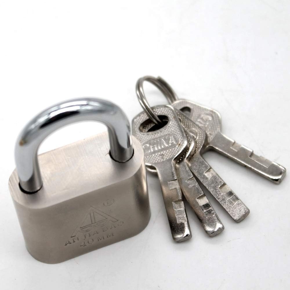 1-inch Shackle Chrome Steel Body Keyed Different Padlock with 1.5-inch Width - WildKart