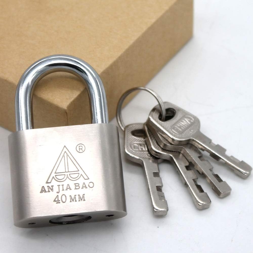 1-inch Shackle Chrome Steel Body Keyed Different Padlock with 1.5-inch Width - WildKart