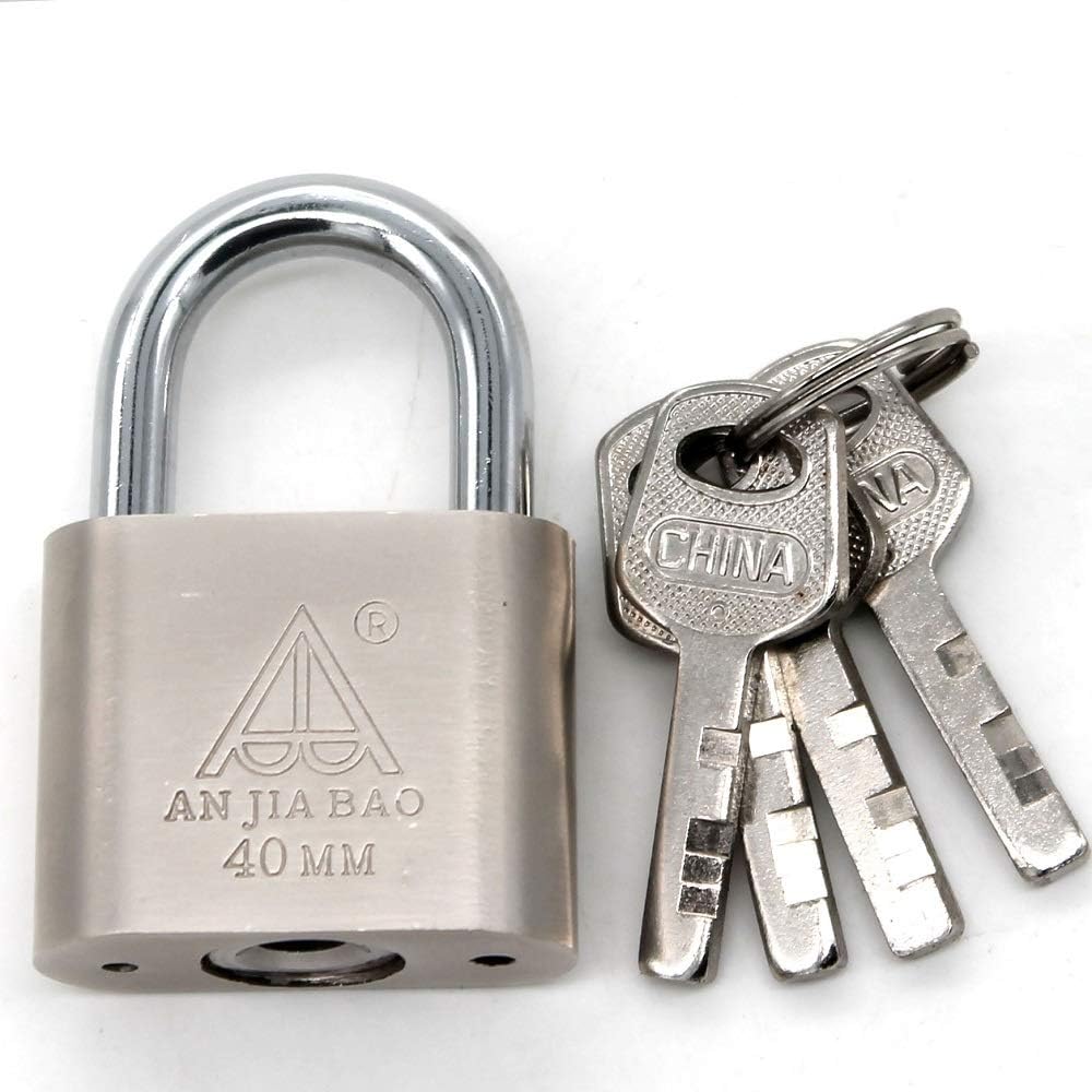 1-inch Shackle Chrome Steel Body Keyed Different Padlock with 1.5-inch Width - WildKart