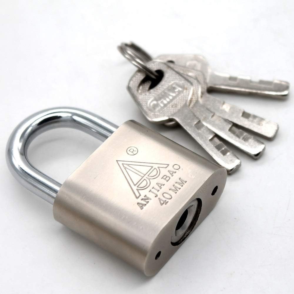 1-inch Shackle Chrome Steel Body Keyed Different Padlock with 1.5-inch Width - WildKart