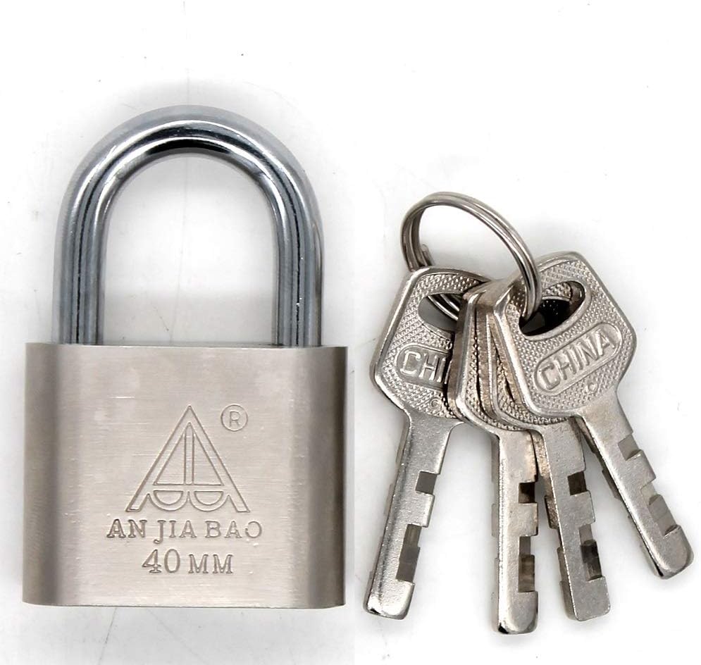 1-inch Shackle Chrome Steel Body Keyed Different Padlock with 1.5-inch Width - WildKart