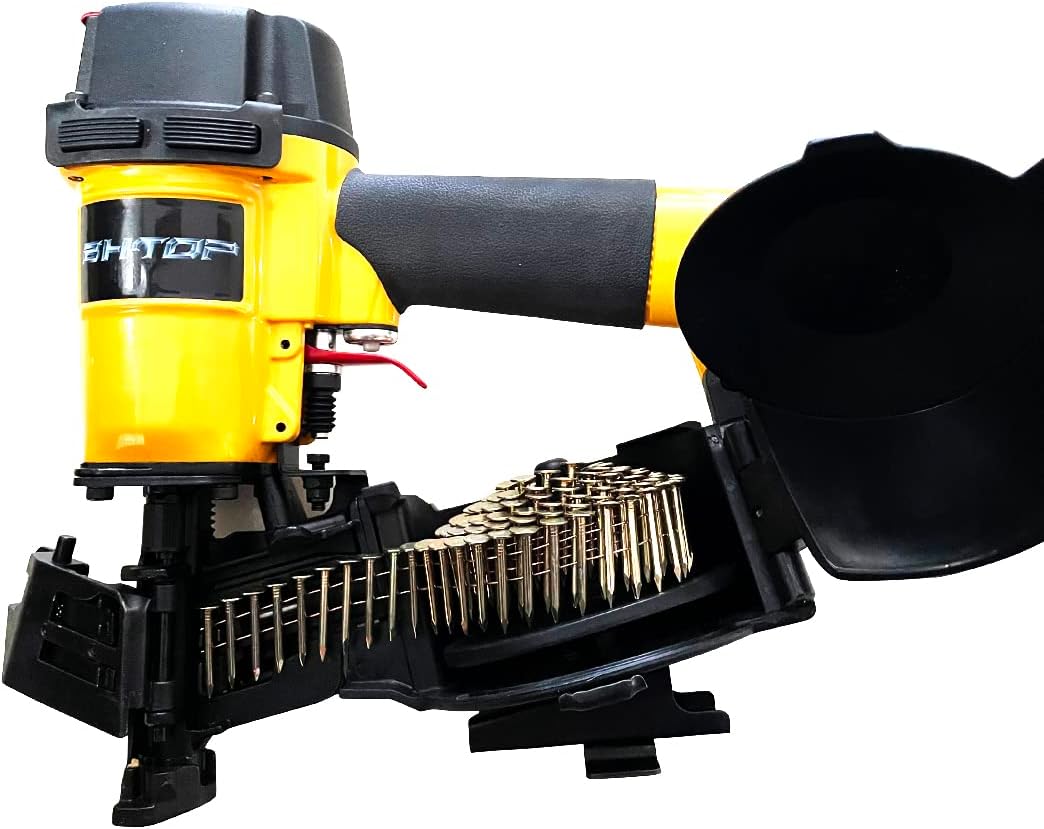 1-Inch x .120-Inch 1080 Count Coil Roofing Nails for Nail Gun - Electro Galvanized Air Nails Smooth Shank - 15 Degree Round Head Wire Weld Collated Roofing Nail for Roofs