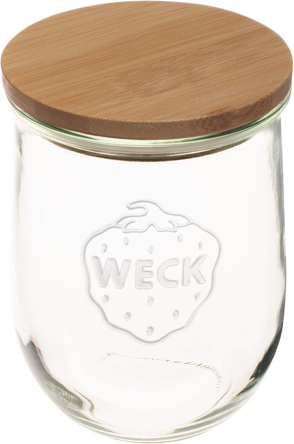 1 Liter Weck Tulip Jar for Sourdough Starter - 35.9 fl. oz Large Glass Canning & Storage Jar with Glass and Wooden Lid