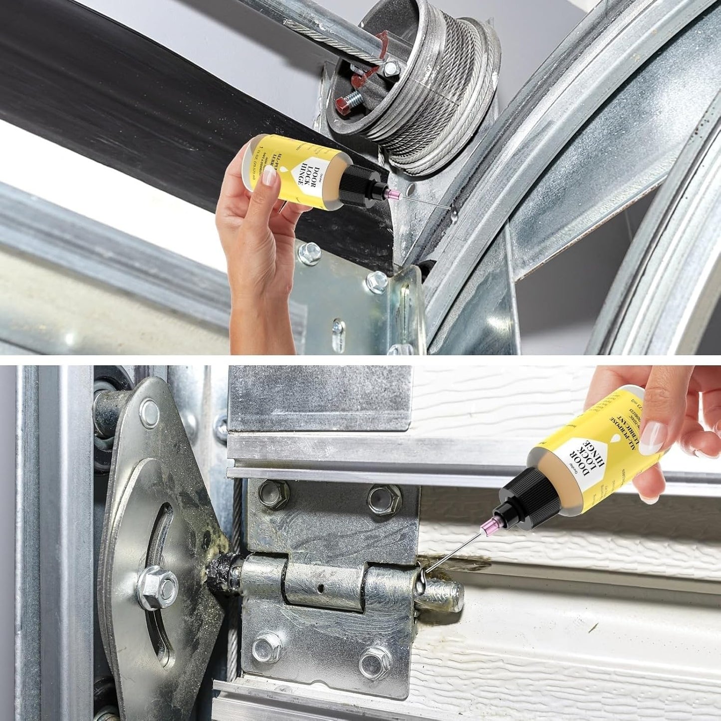 1 oz Qucship Door Hinge Lubricant Needle Oiler - Long-Lasting Lock Lubricant for Doors, Hinges, Locks, Tools, Bicycles - Upgraded Formula