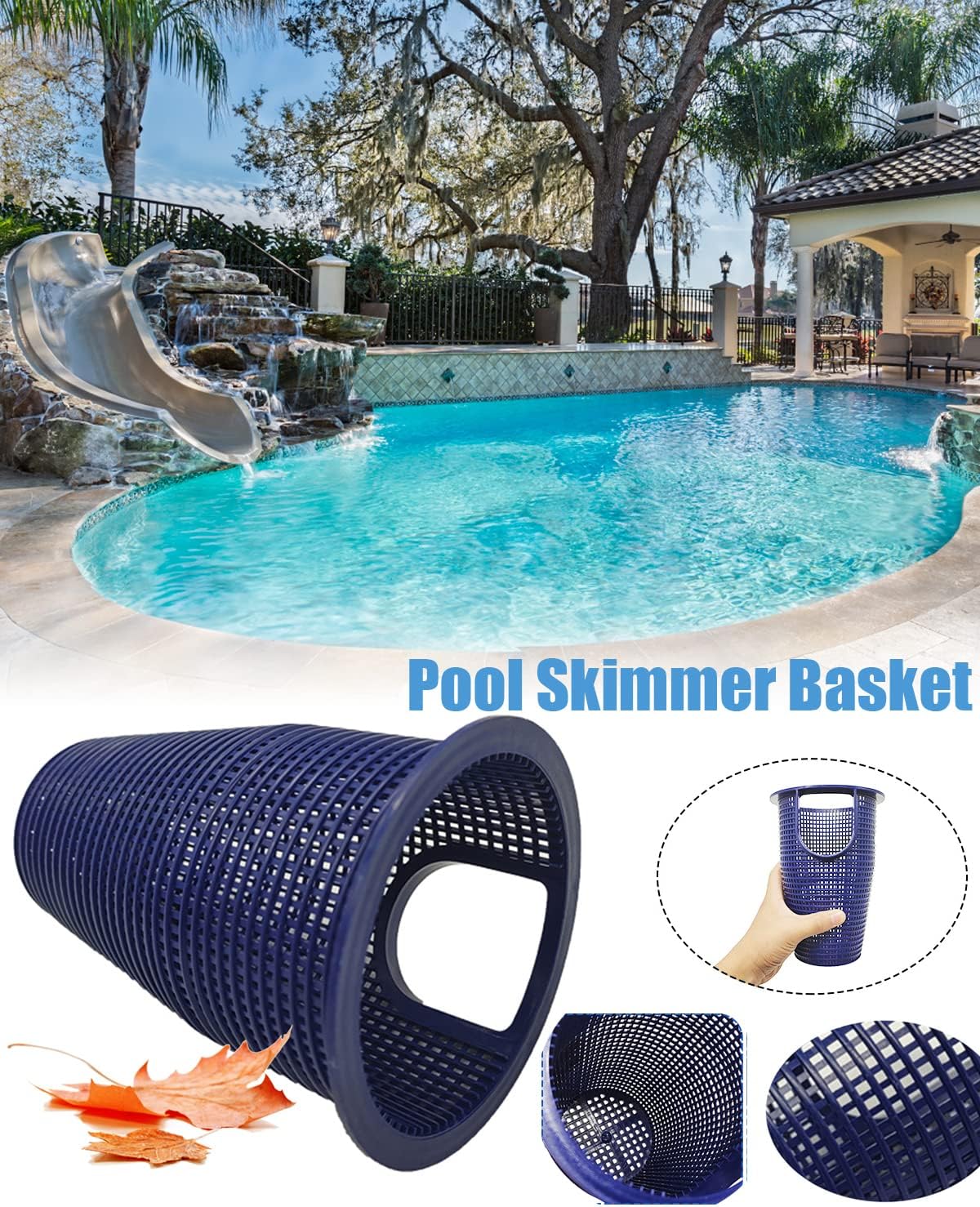 1 Pack 070387 Blue Pool Skimmer Basket for Inground Pool - Compatible with WhisperFlo IntelliFlo Pump