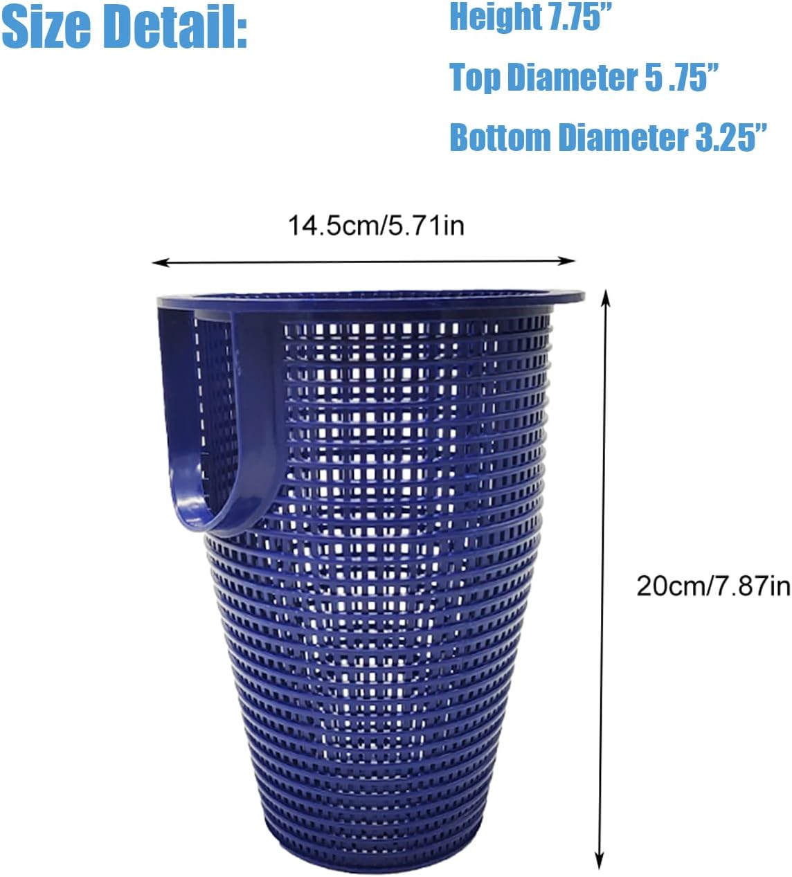 1 Pack 070387 Blue Pool Skimmer Basket for Inground Pool - Compatible with WhisperFlo IntelliFlo Pump