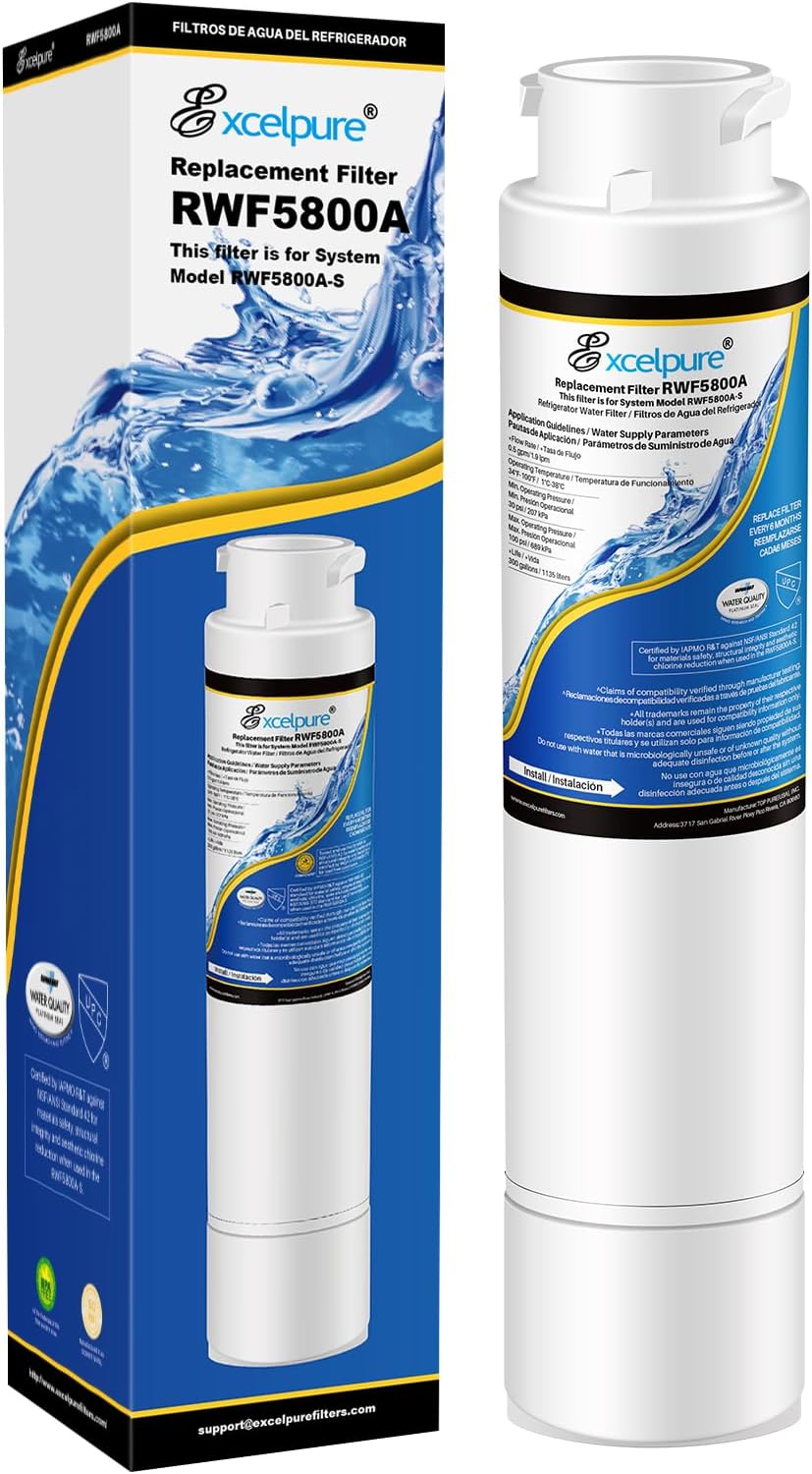 1-Pack EXCELPURE Refrigerator Water Filter Compatible with Frigidaire EPTWFU01 and Pure Source Ultra II